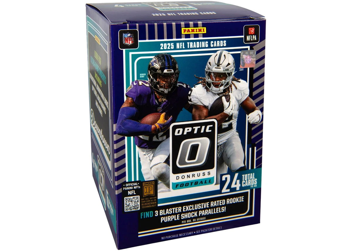 Panini Football NFL (Purple Shock Parallells) Blaster Box 2025 Panini Optic Donruss