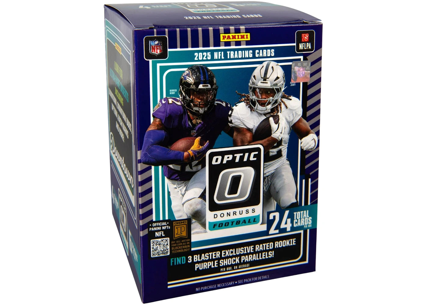 Panini Football NFL (Purple Shock Parallells) Blaster Box 2025 Panini Optic Donruss