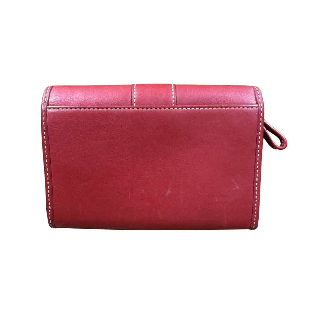 Coach Vintage Hamptons Red Leather Bifold