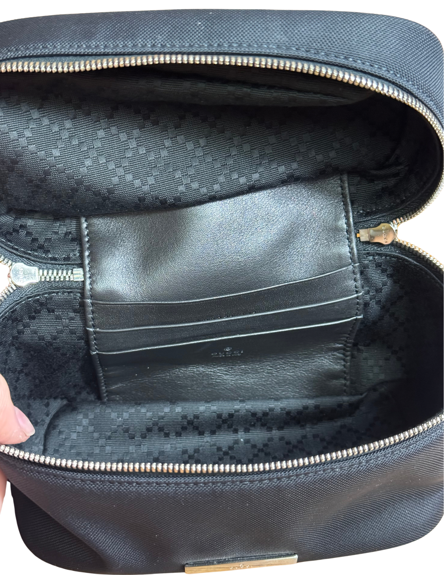 Gucci Tag Mini Bag Black Parana Nylon