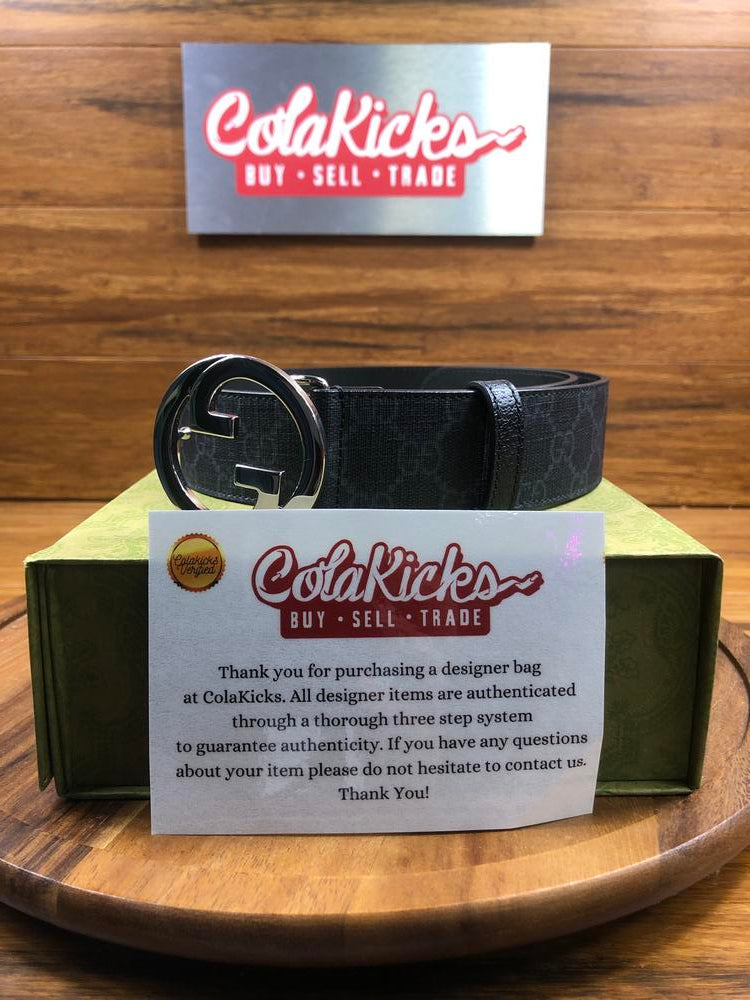 Gucci GG Supreme Interlocking Belt Black (Reversible)