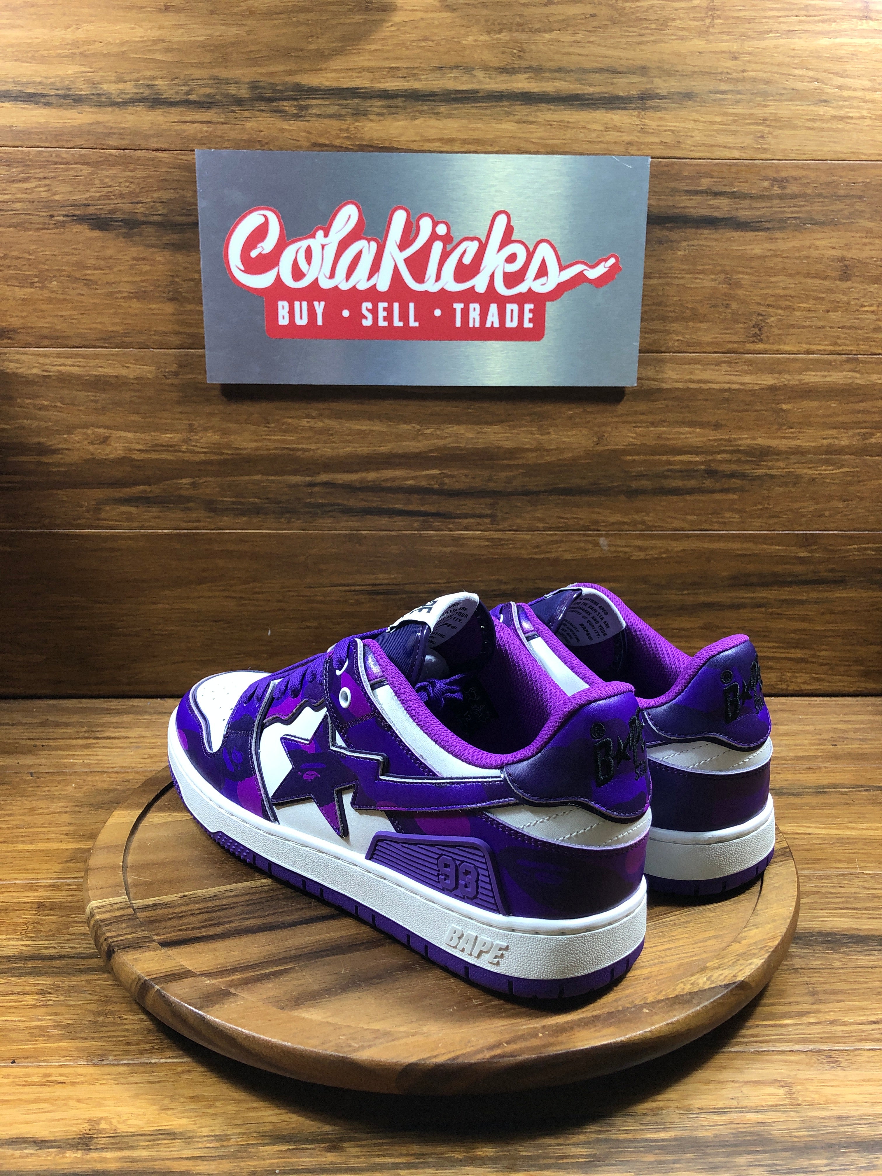 A Bathing Ape Bape SK8 Sta #1 M2 Purple Camo