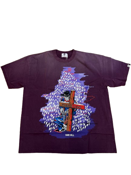 Warren Lotas Dark Hell Faded Purple Tee