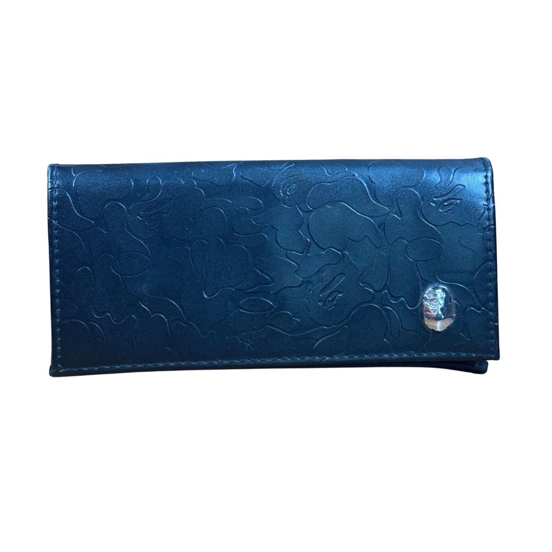 A Bathing Ape Black Camo Long Wallet