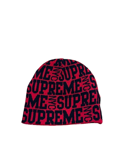 Supreme Reversible Camo Beanie Red