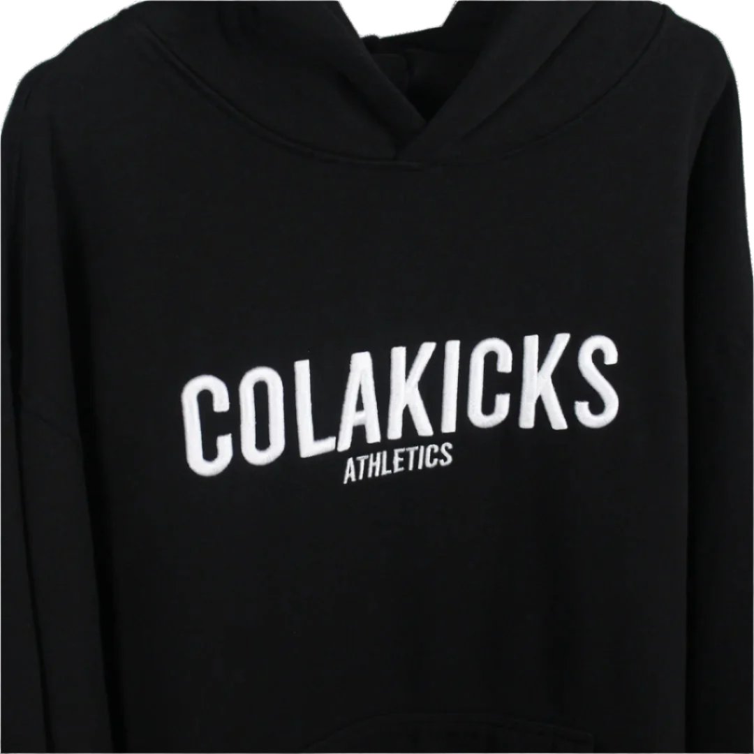 ColaKicks Black Heavyweight Puff Embroidered Hoodie