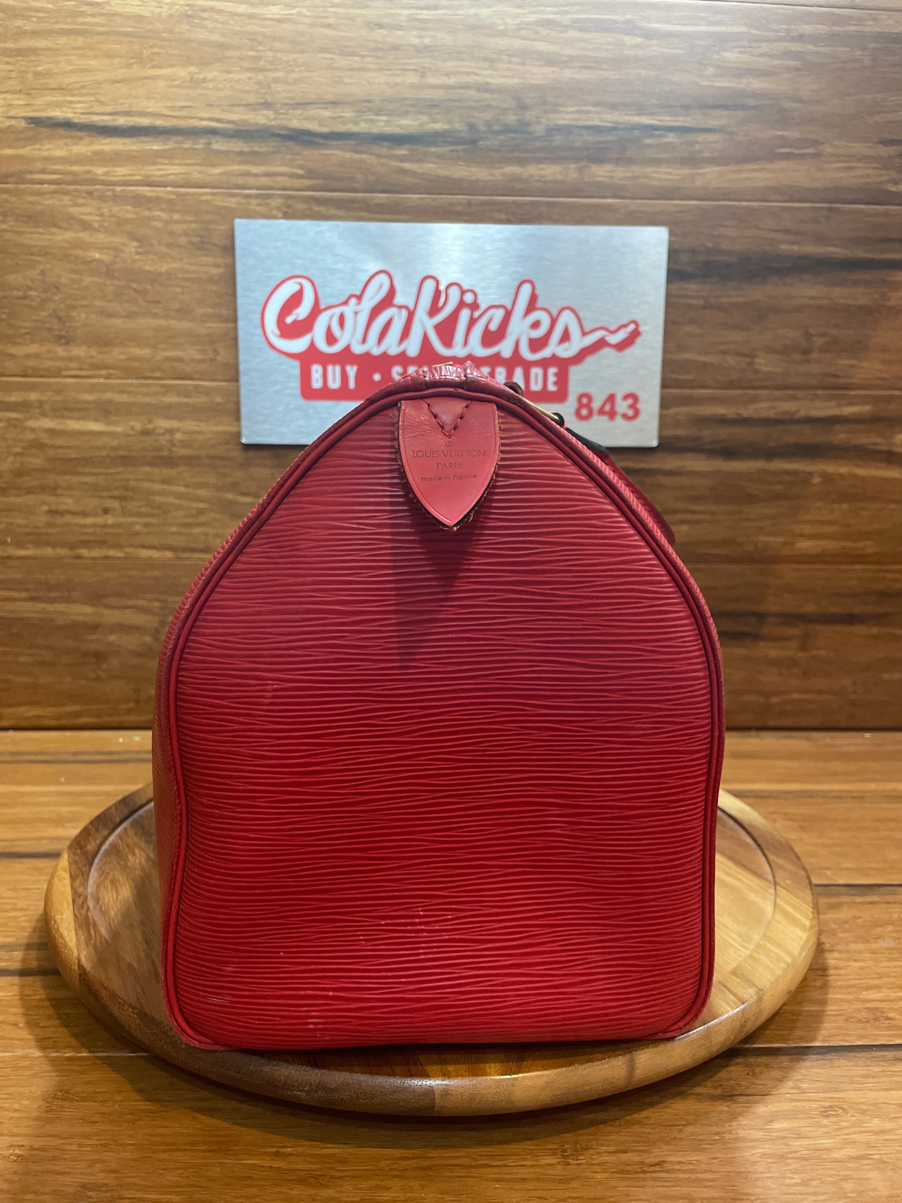 Louis Vuitton Red Epi Speedy 30