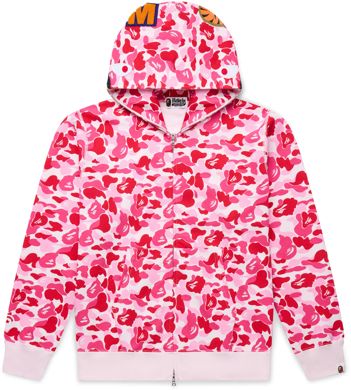 BAPE ABC Camo Shark Full Zip Hoodie Pink