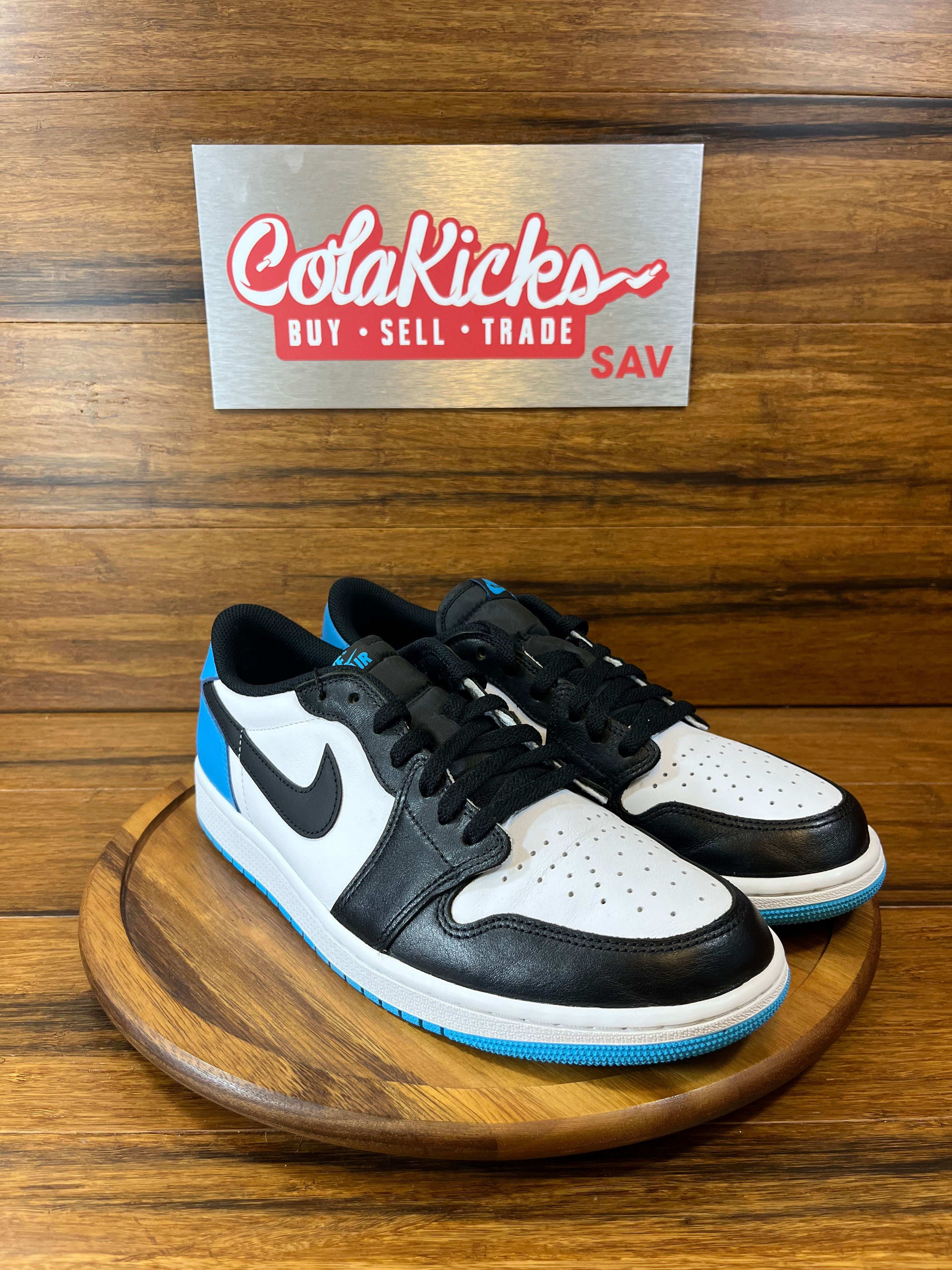 Jordan 1 Retro Low OG Black Dark Powder Blue