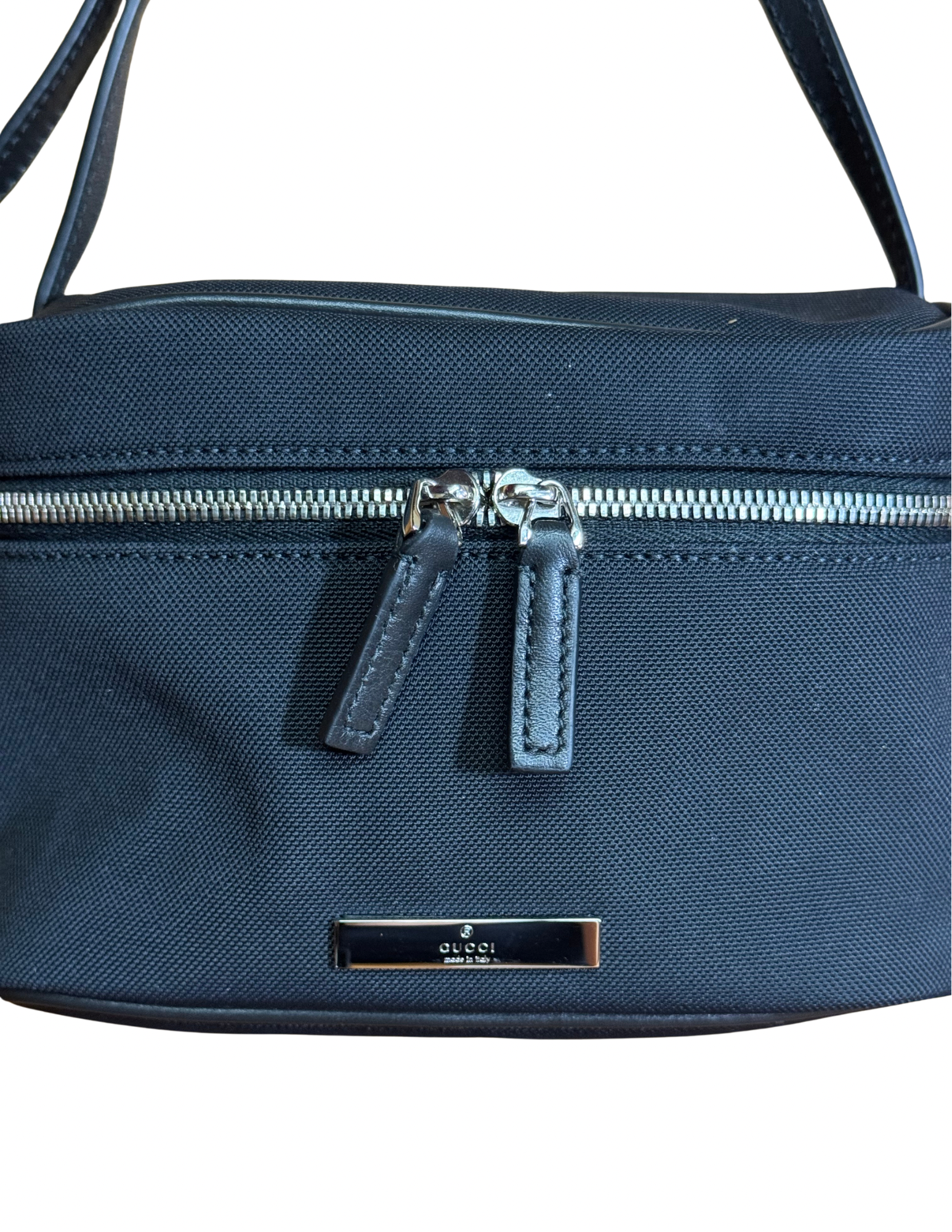 Gucci Tag Mini Bag Black Parana Nylon
