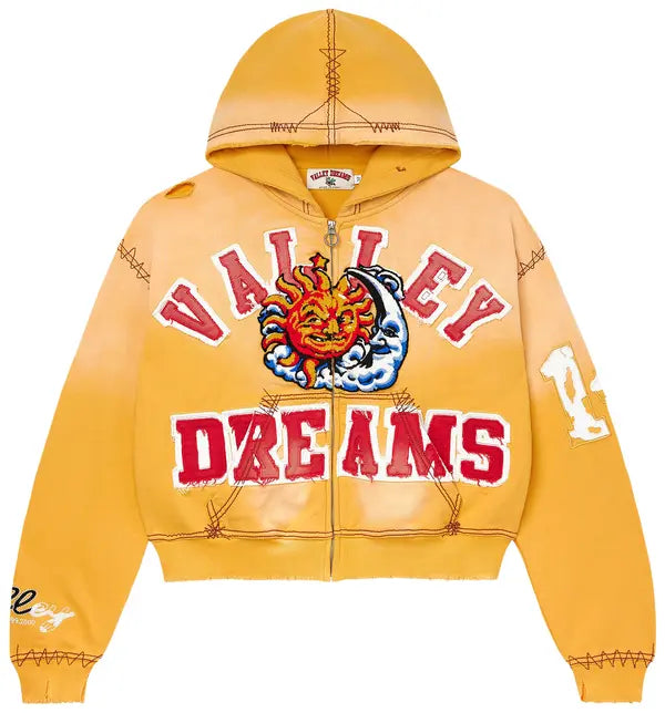Vale Forever Sunny Zip Up Hoodie Yellow