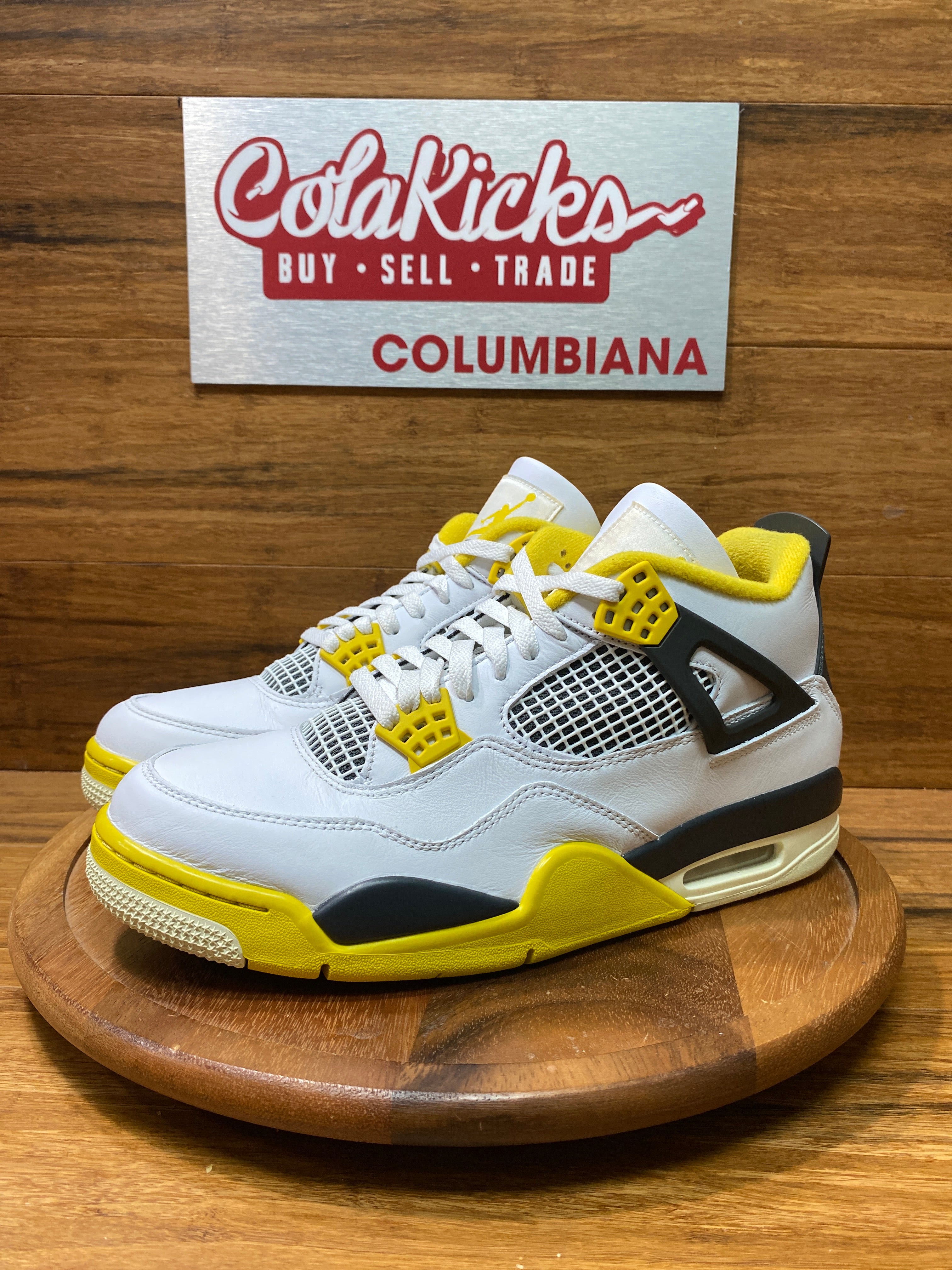 Jordan 4 Retro Vivid Sulfur (Women's) (Replaced In-Soles)