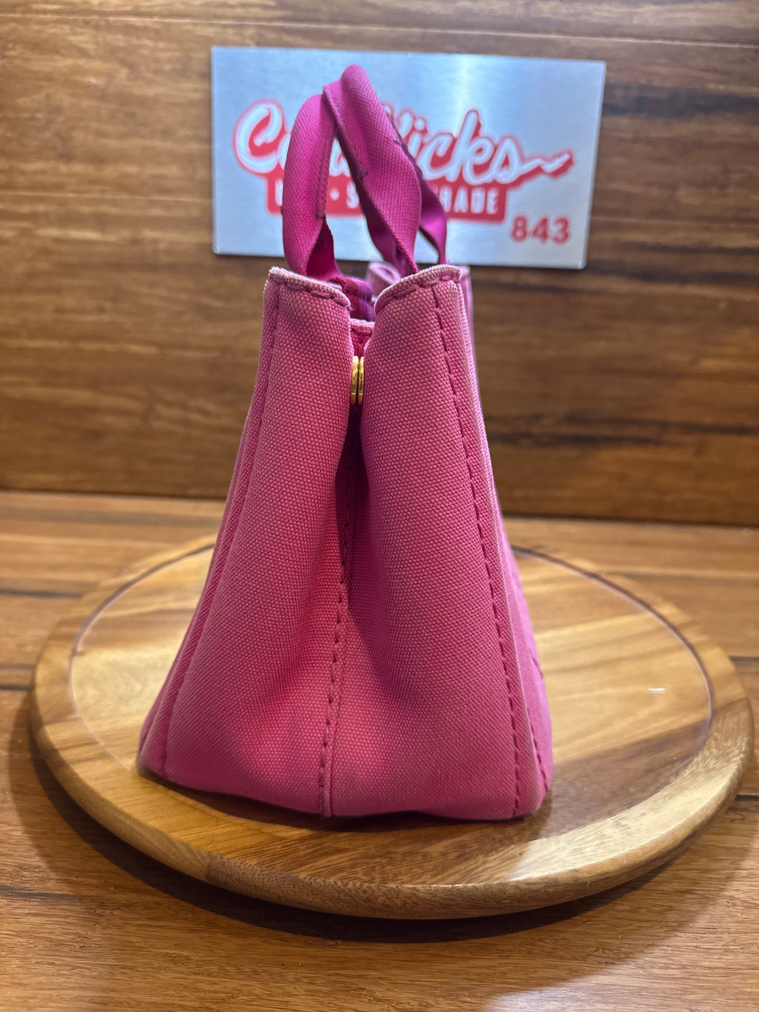 Prada Pink Canapa Tote Bag