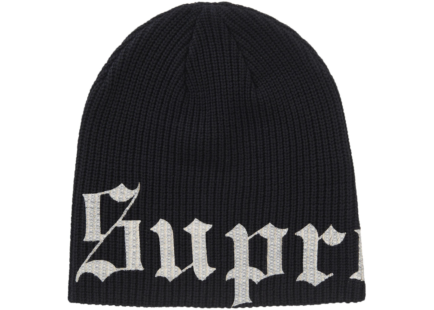 Supreme Old English Printed Beanie Black