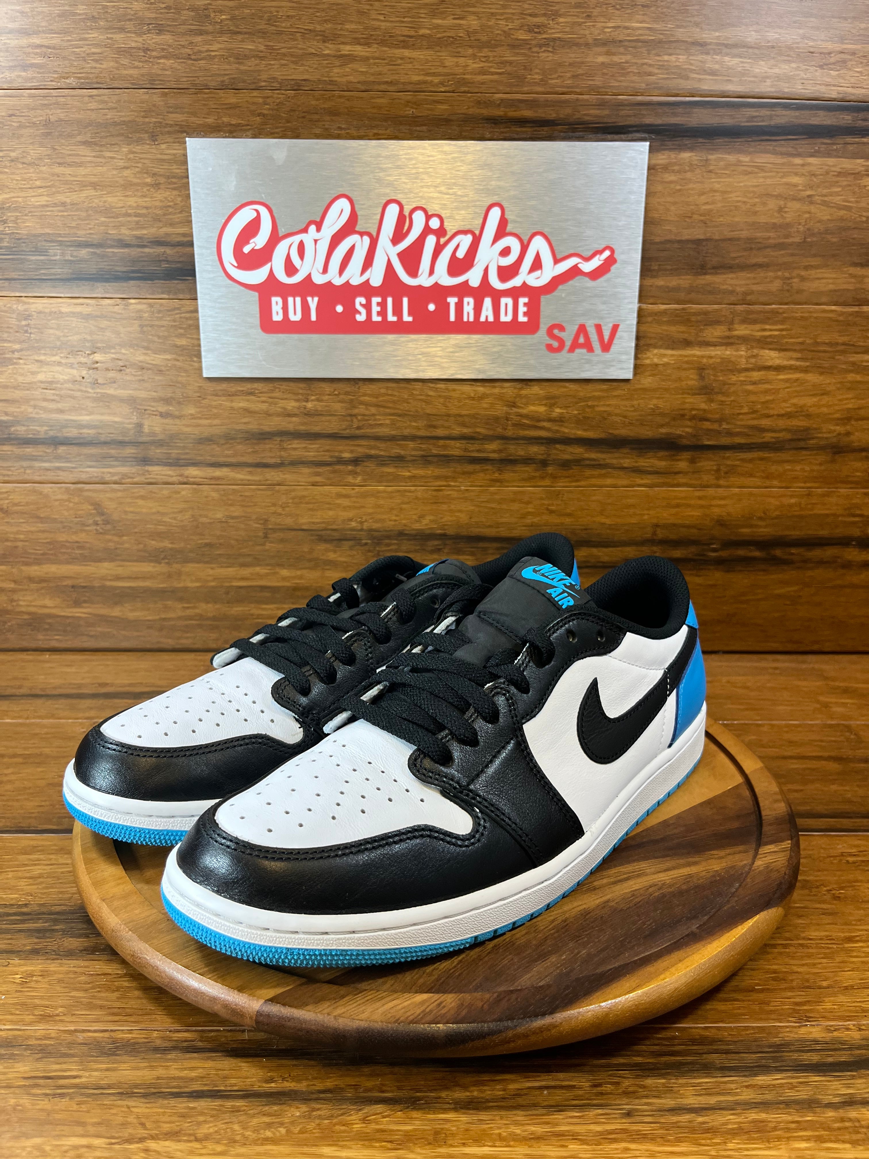 Jordan 1 Retro Low OG Black Dark Powder Blue