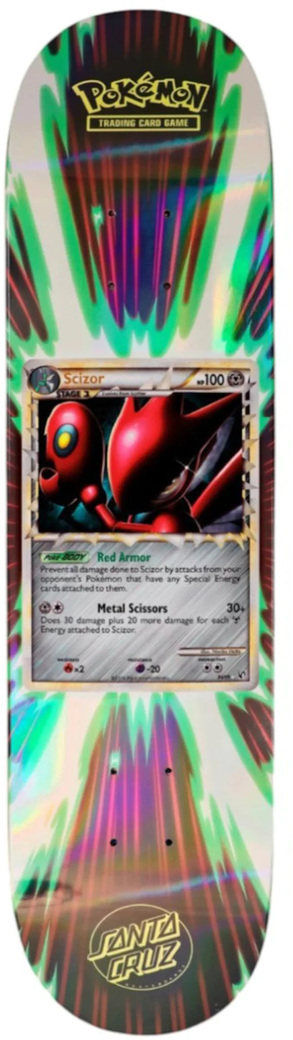 Santa Cruz Skateboards X Pokemon 2026 Skateboard Deck - Scizor Edition
