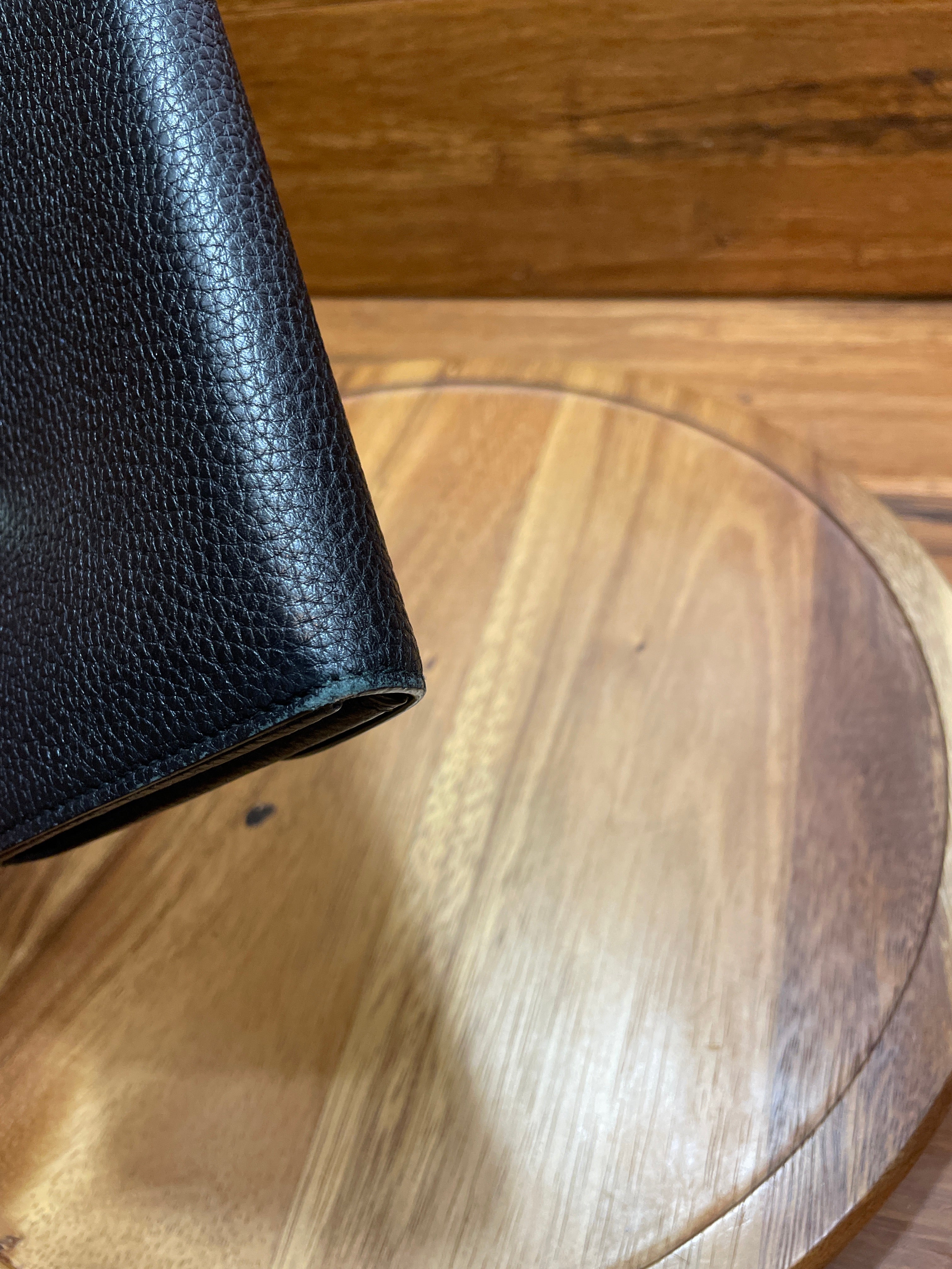 Ferragamo Black Calfskin Continenal Wallet