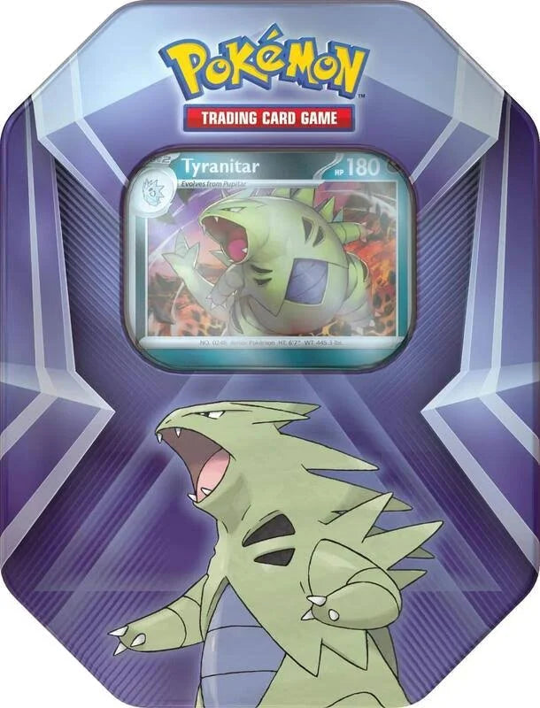 pokemon cards myrtle beach Pokémon Tyranitar Collector Tin Style:Cavalry Charge Quaquaval Pokémon TCG: Mewtwo-EX Box