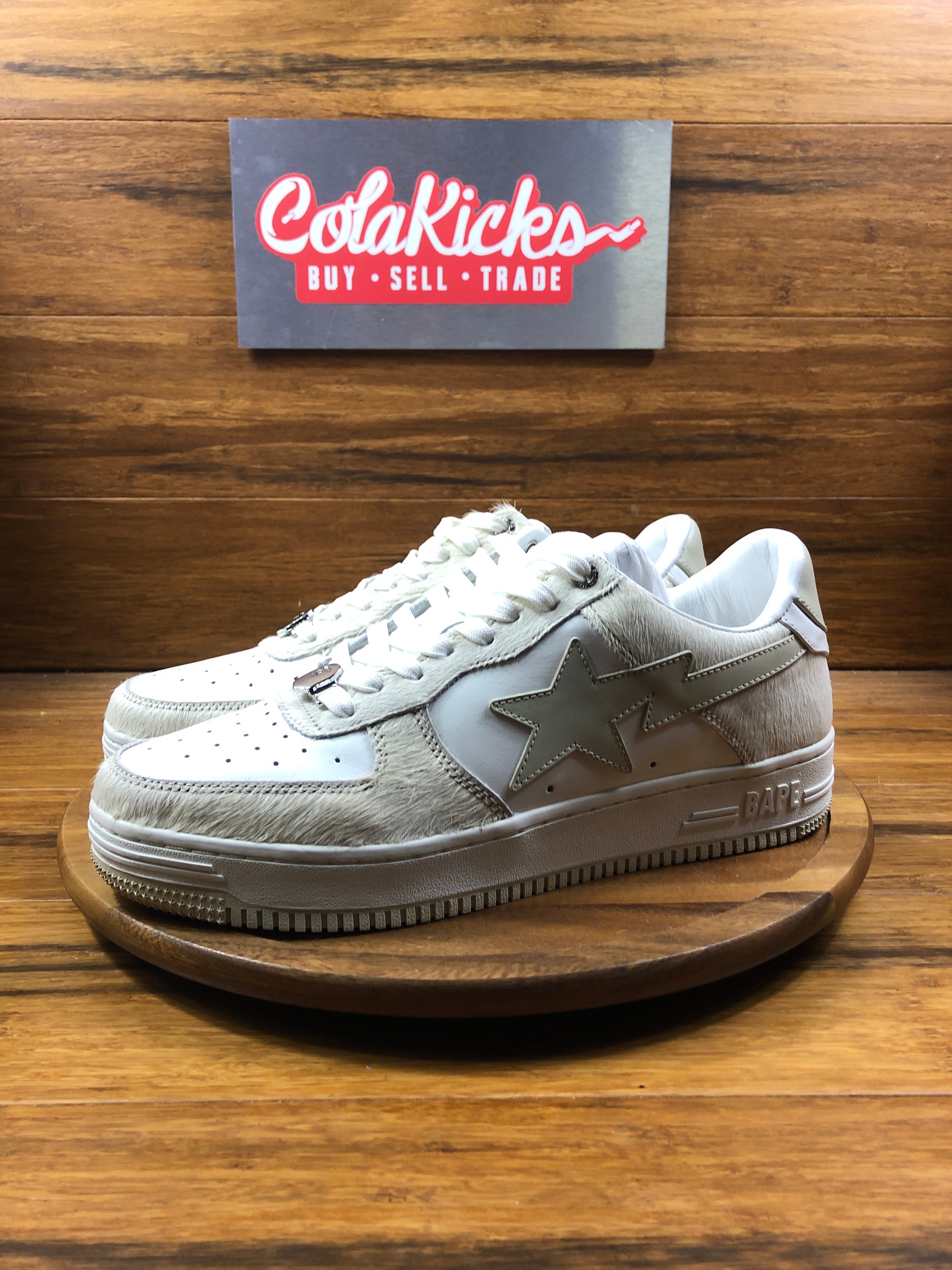 A Bathing Ape Bape Sta Beige Calf Hair