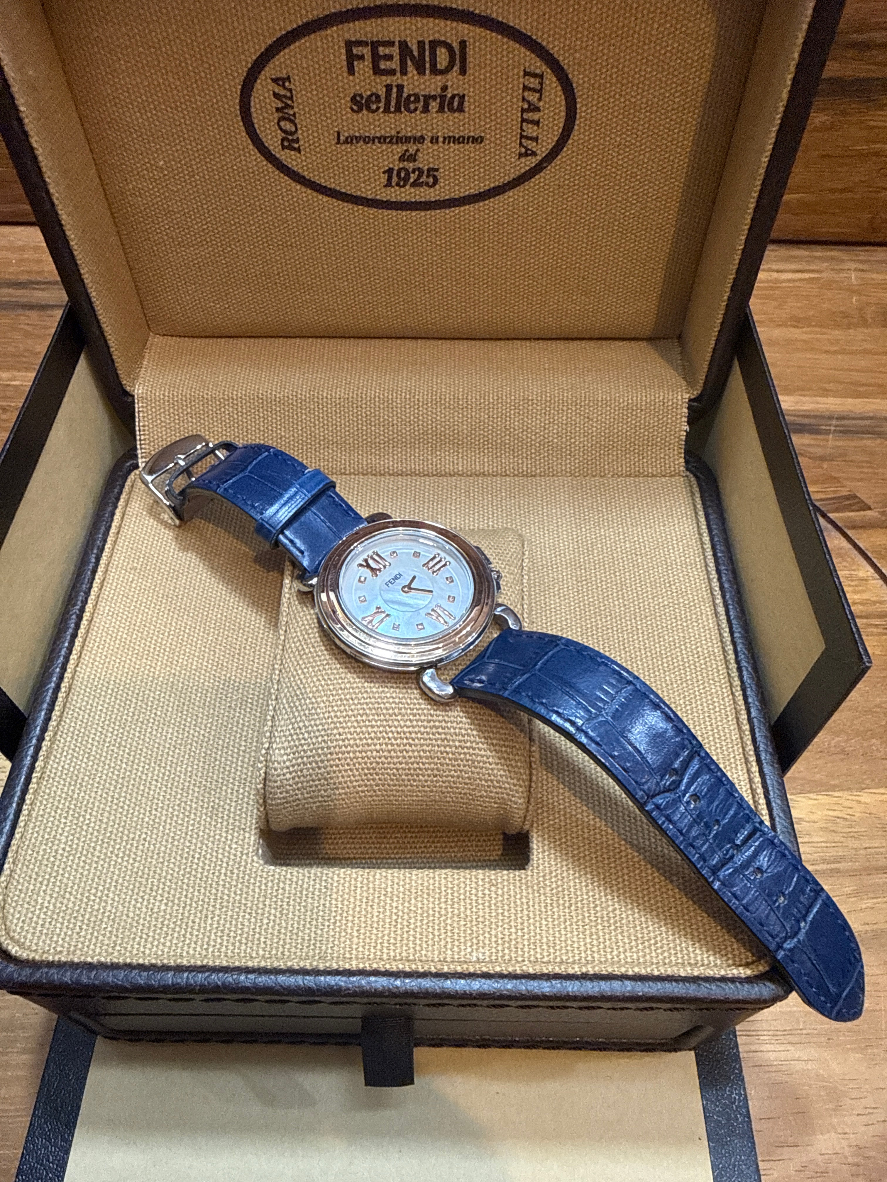 Fendi Selleria Diamond Mother Of Pearl Watch