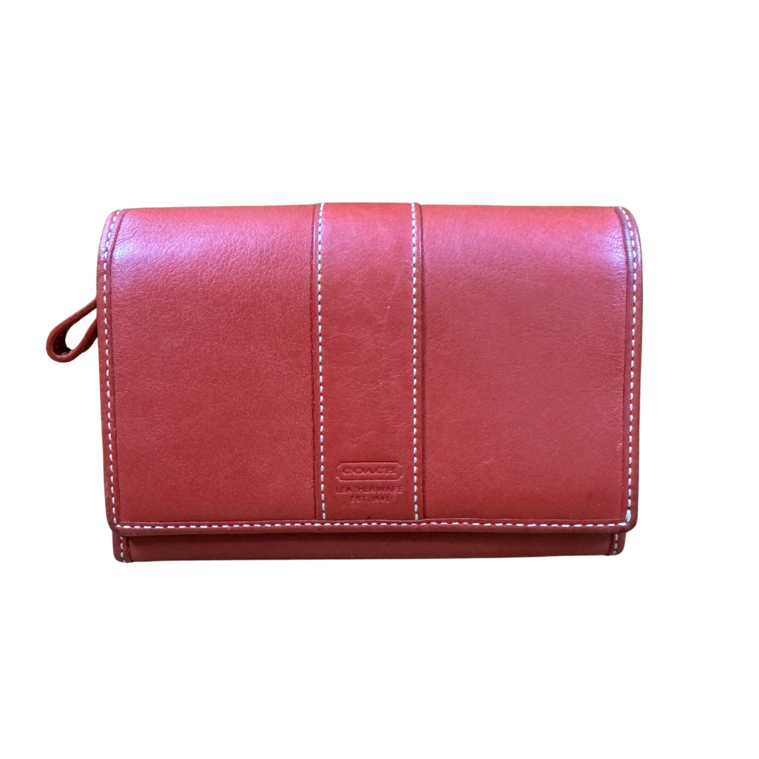 Coach Vintage Hamptons Red Leather Bifold