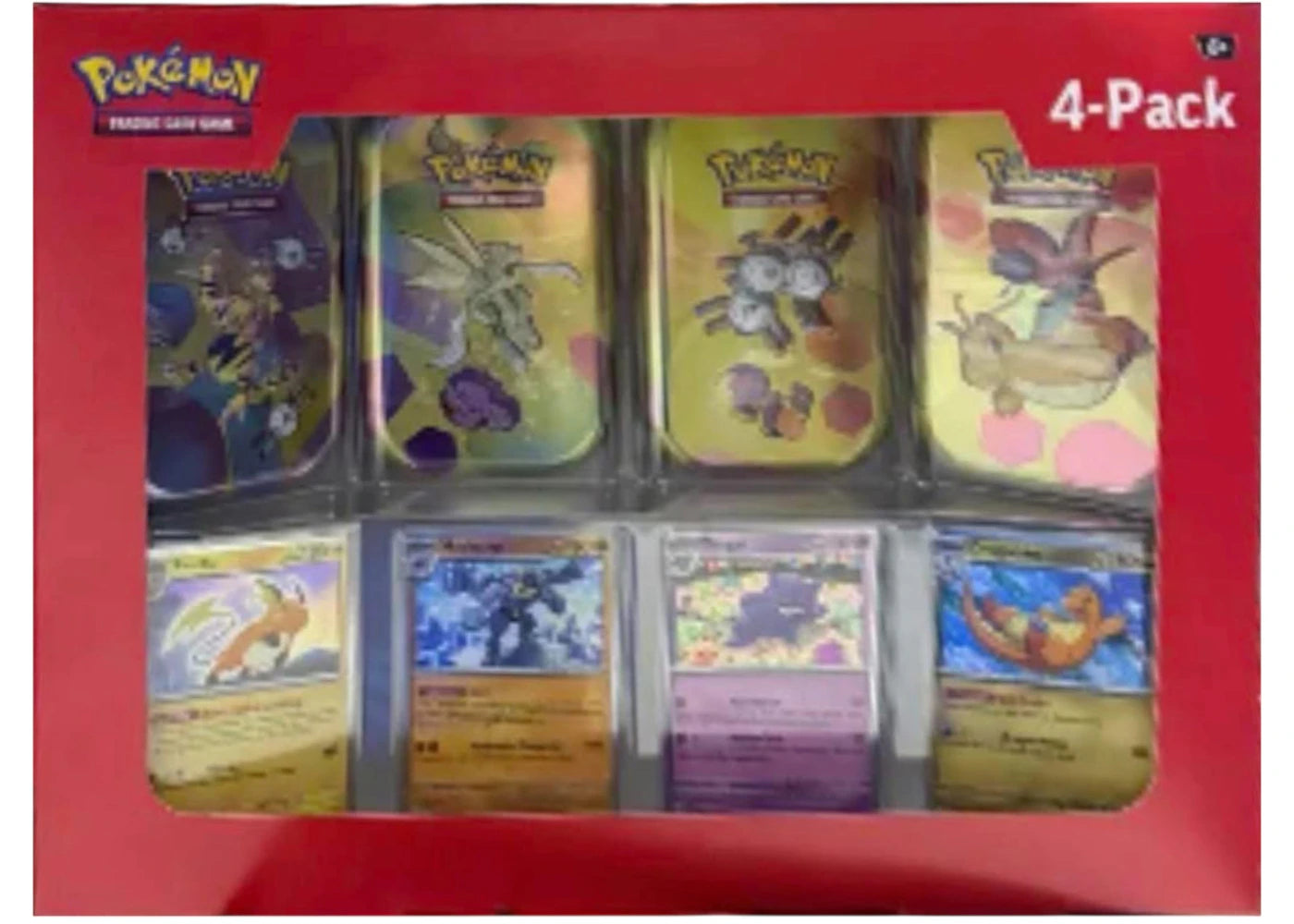 Pokemon 151 151 Mini Tin 4-Pack (Sam's Club Exclusive, Tin Art May Vary) 2025 Pokémon Scarlet and Violet