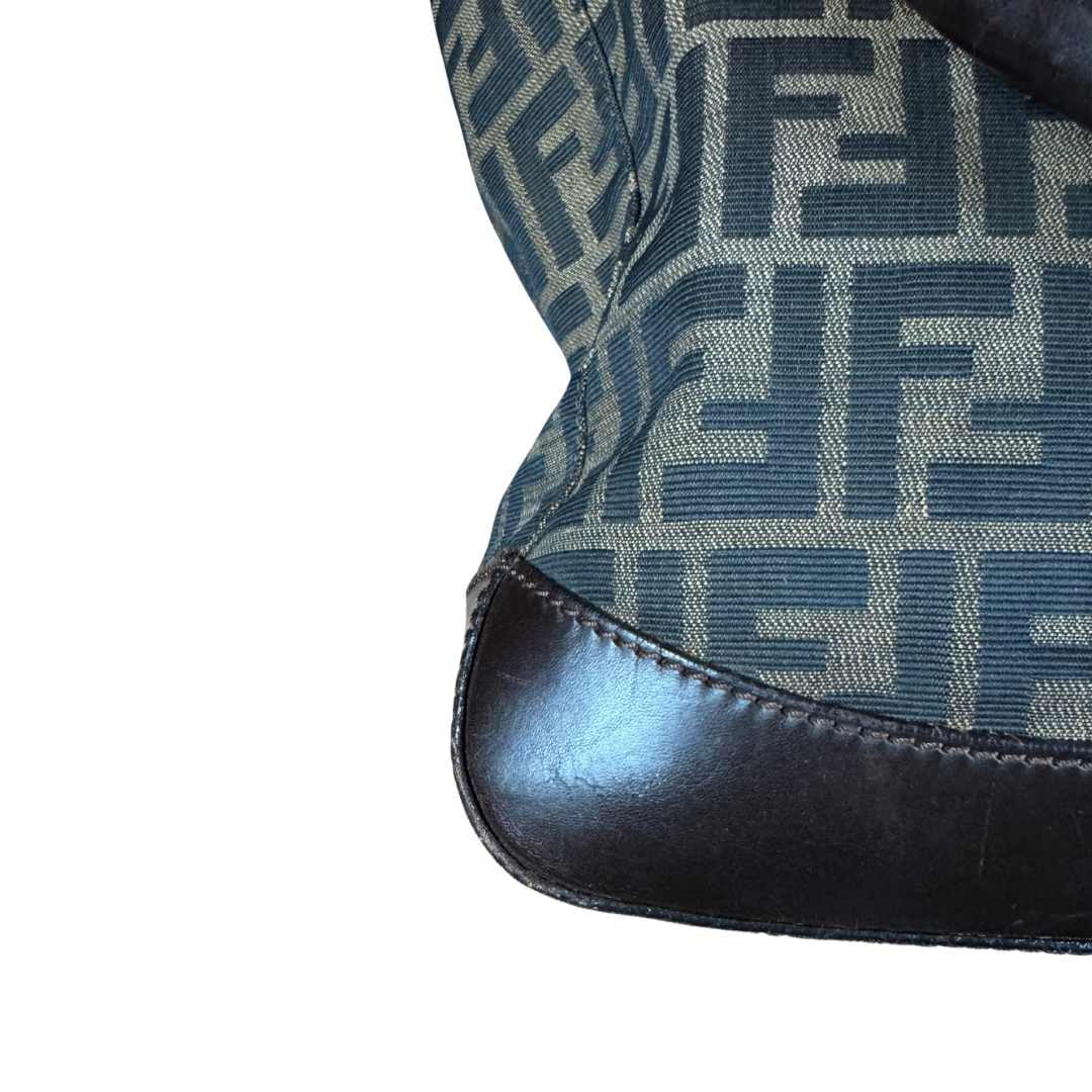 Fendi FF Canvas Leather Tote