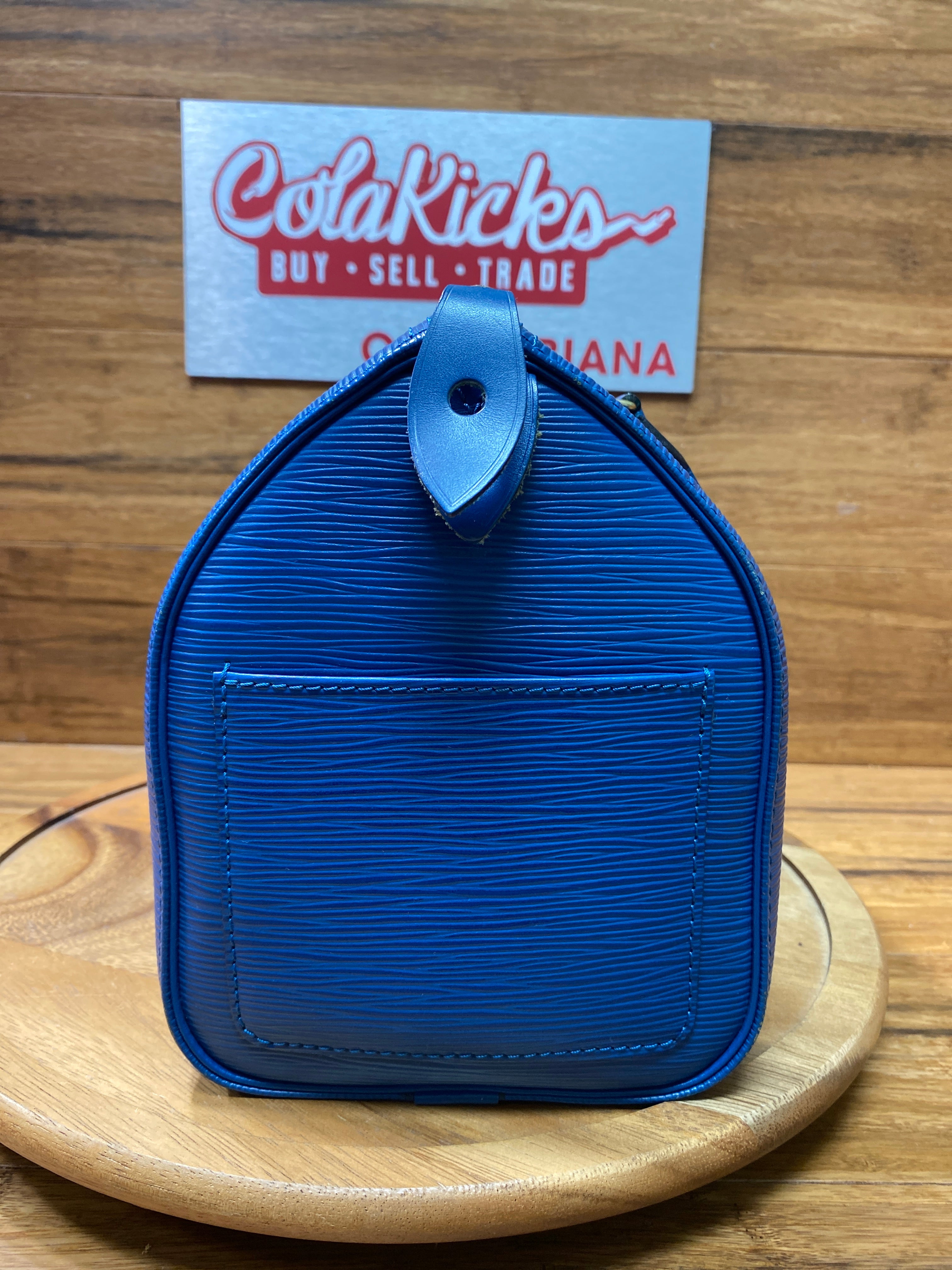 Louis Vuitton Blue Epi Speedy 25