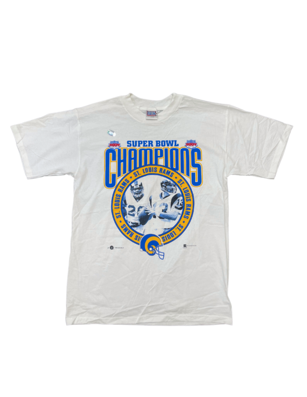 Rams Super Bowl XXXIV Champions Circle Graphic Tee White