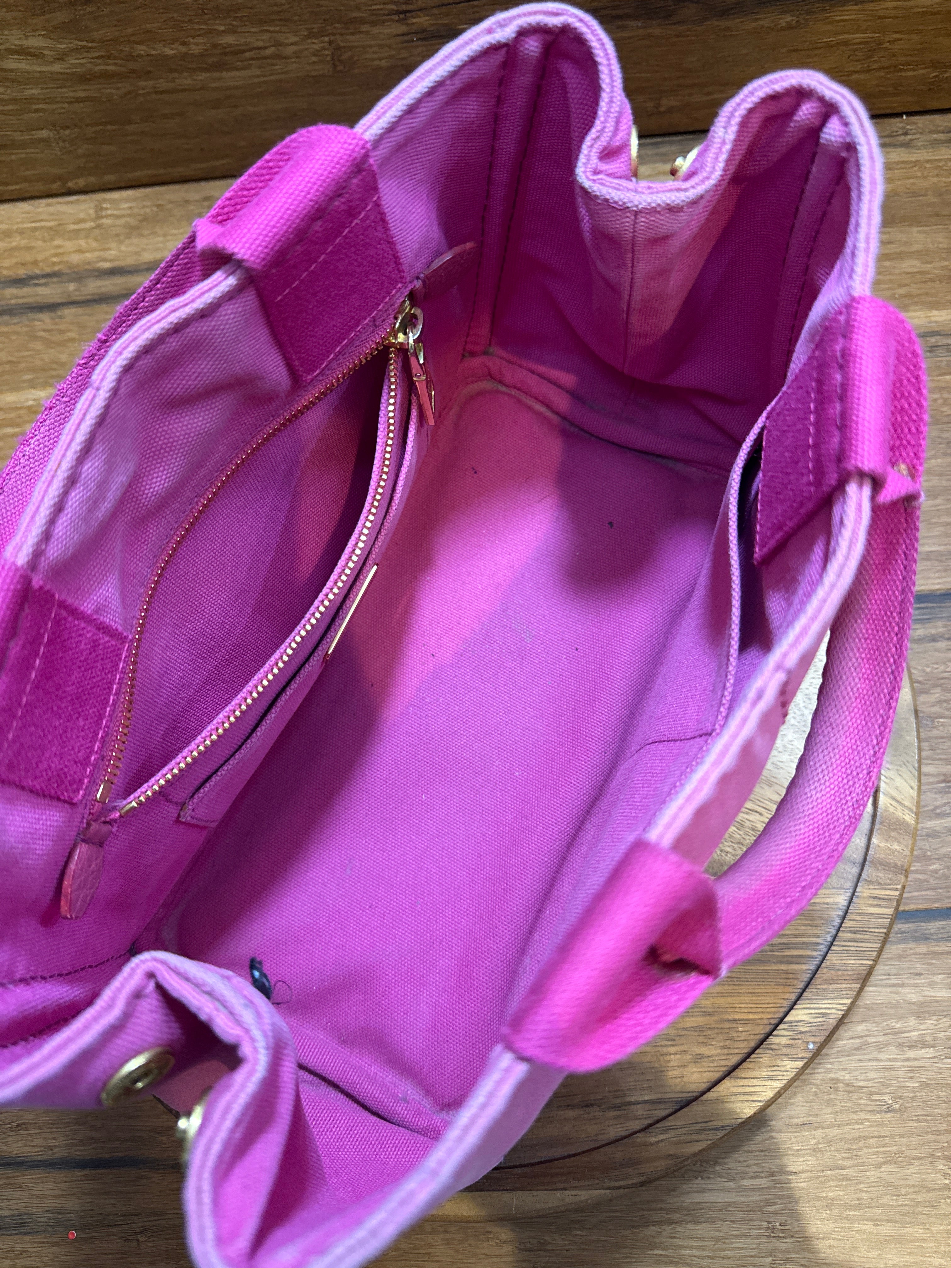 Prada Pink Canapa Tote Bag