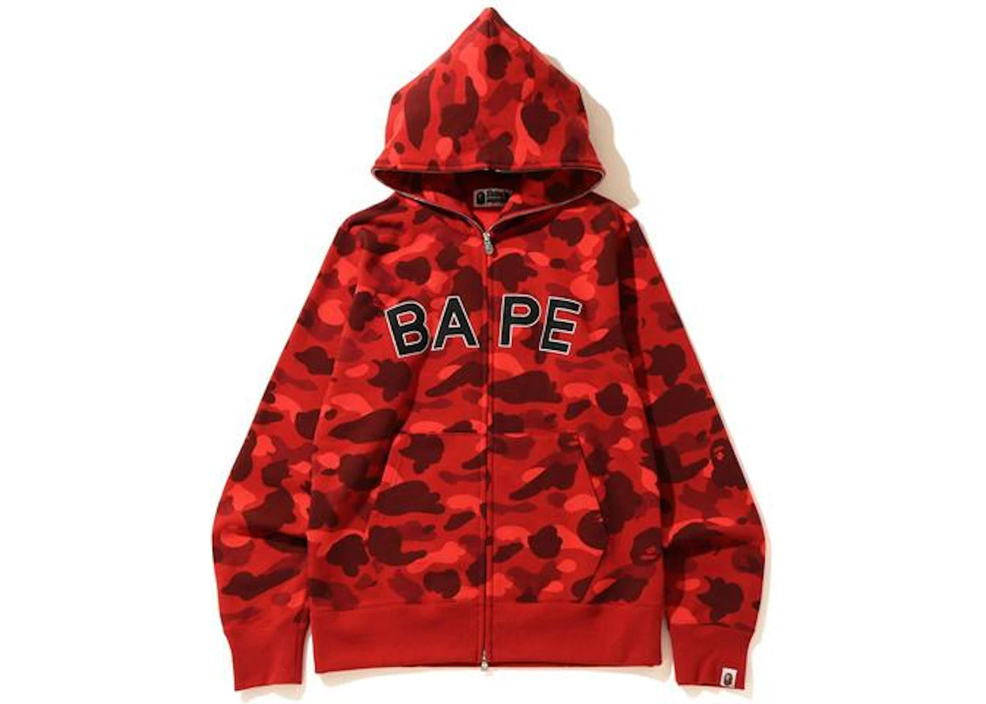 BAPE Color Camo Full Zip Hoodie (FW19) Red