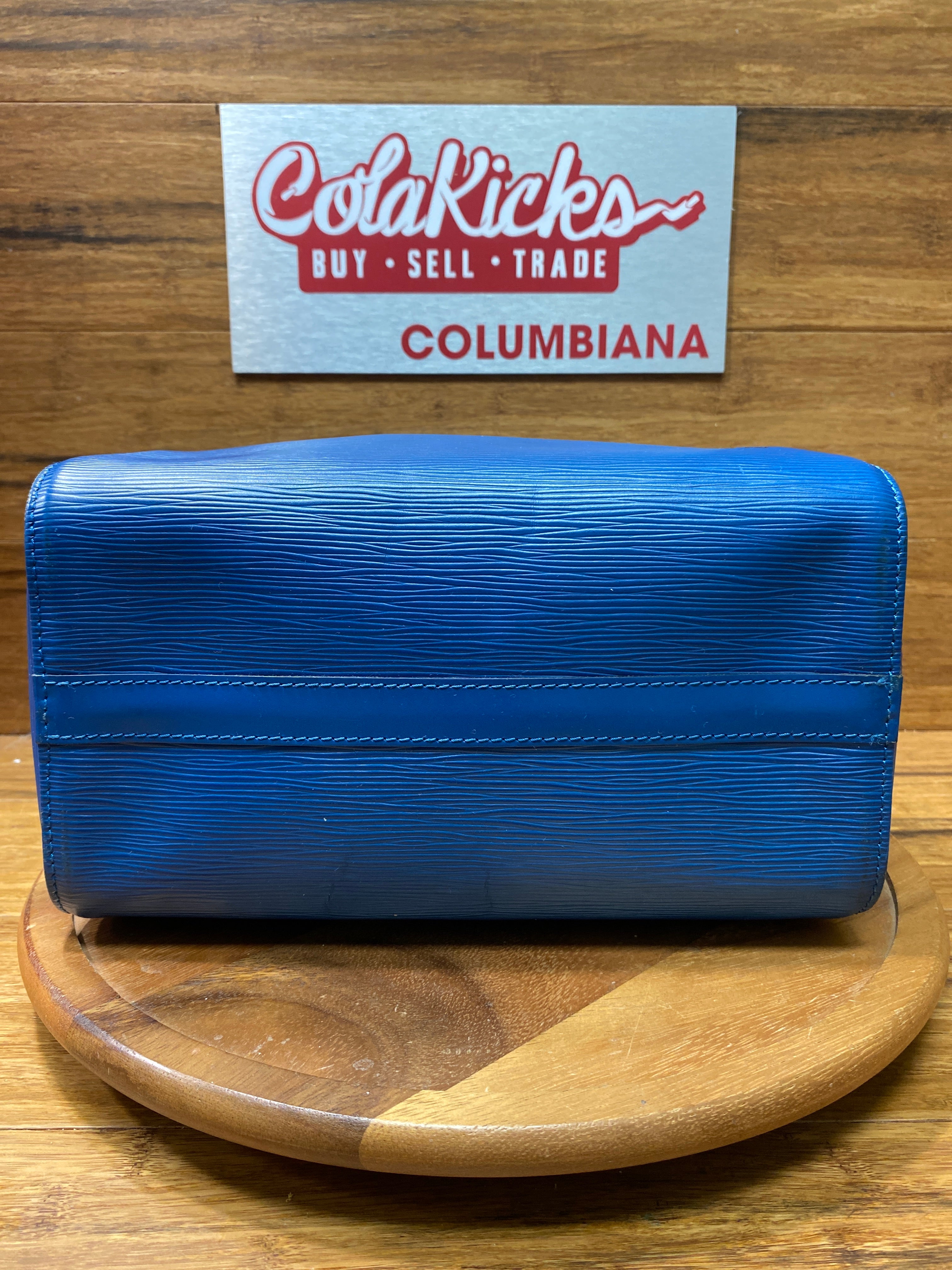 Louis Vuitton Blue Epi Speedy 25