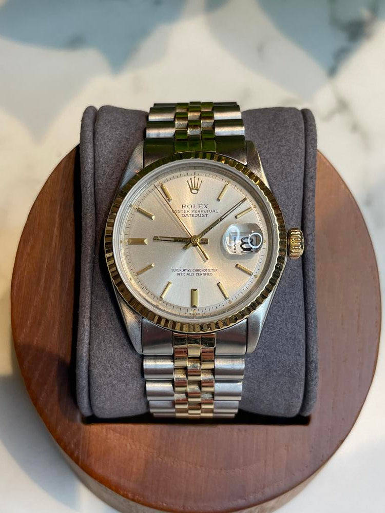 Rolex 36MM Silver Dial With Gold Sticks