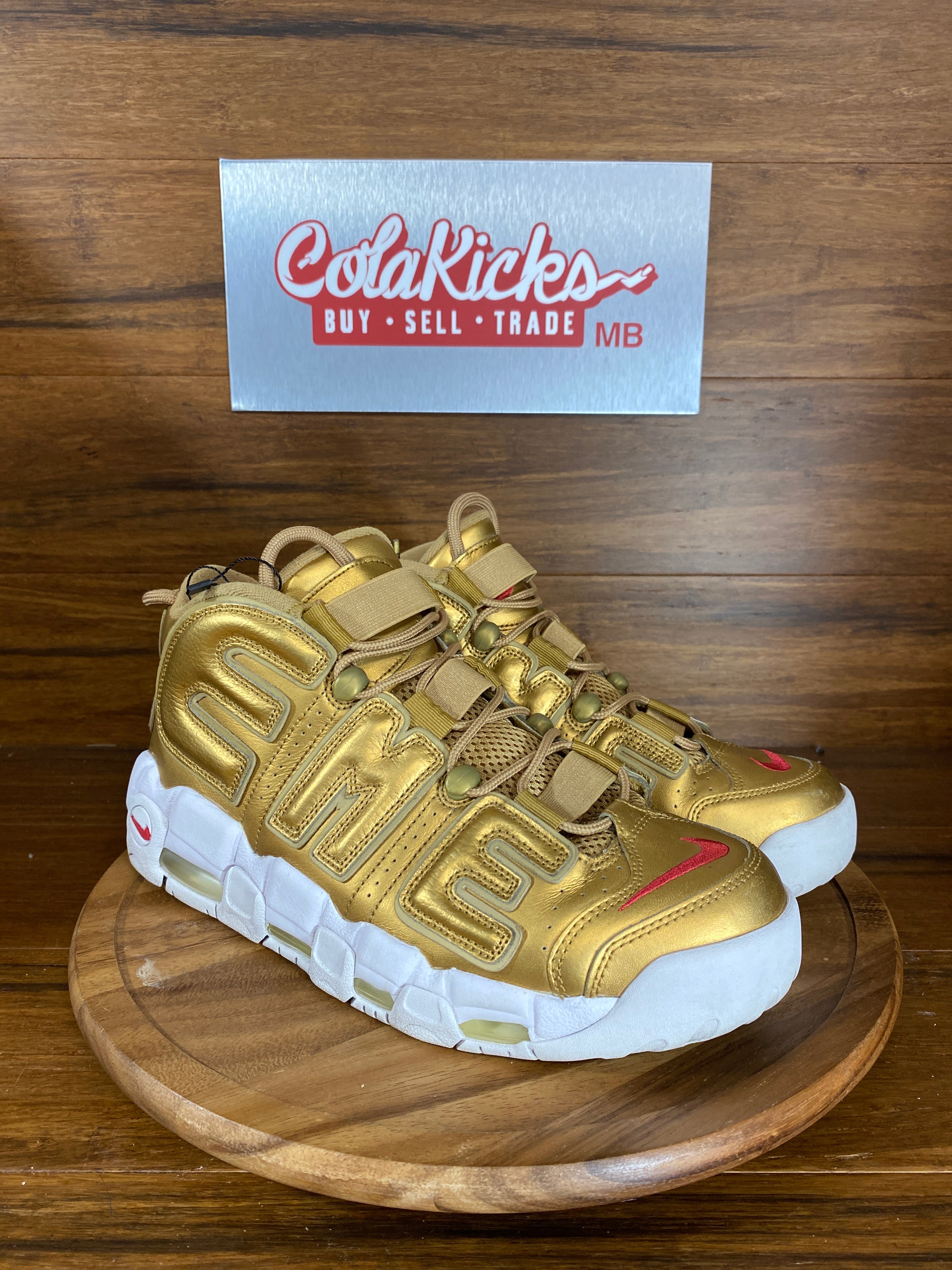 Nike Air More Uptempo Supreme Suptempo Gold