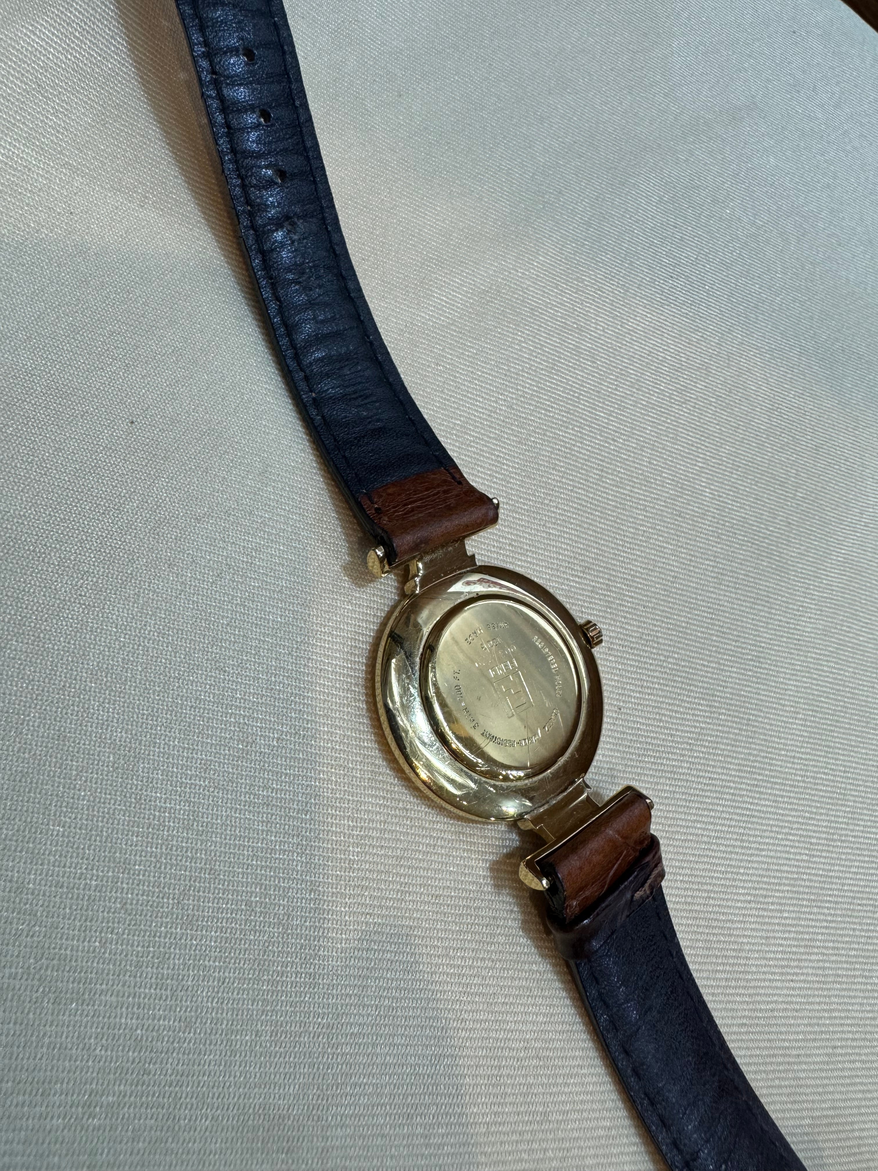 Fendi 3200 FF Dial Brown Leather Strap
