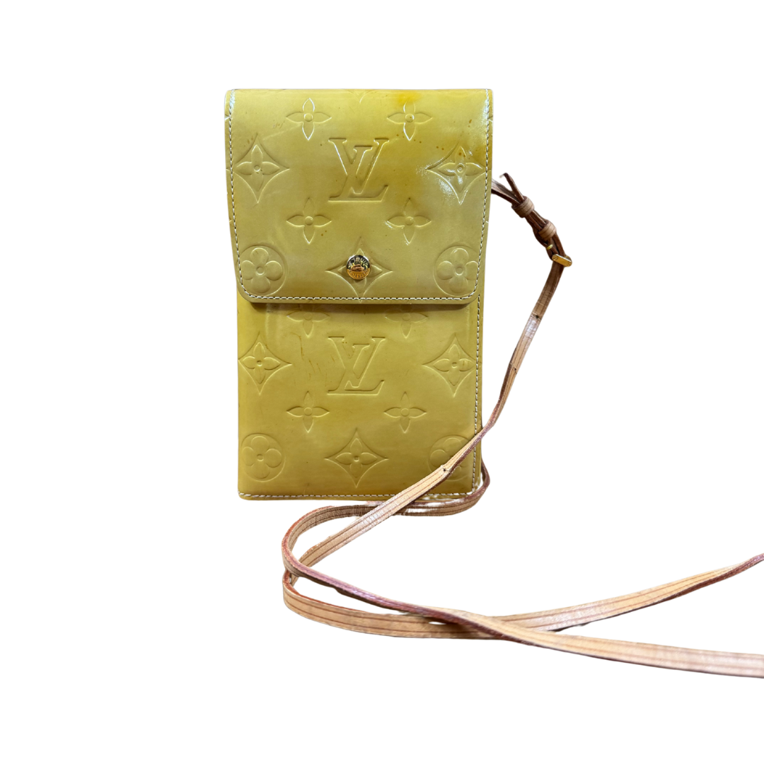 Louis Vuitton Monogram Vernis Walker Crossbody Yellow