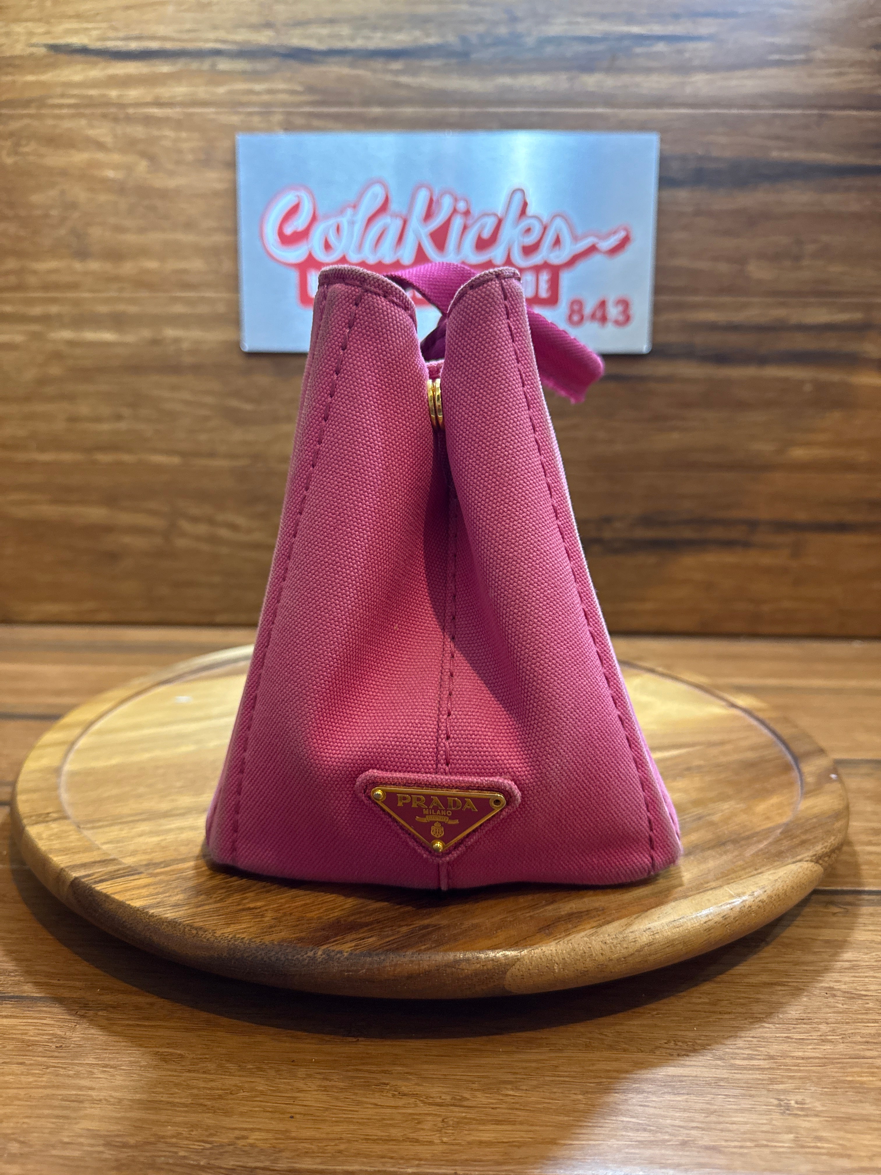 Prada Pink Canapa Tote Bag
