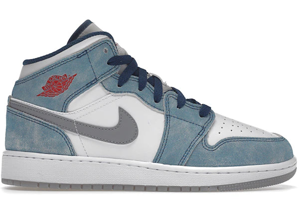 Jordan 1 Mid SE French Blue Light Steel (GS)