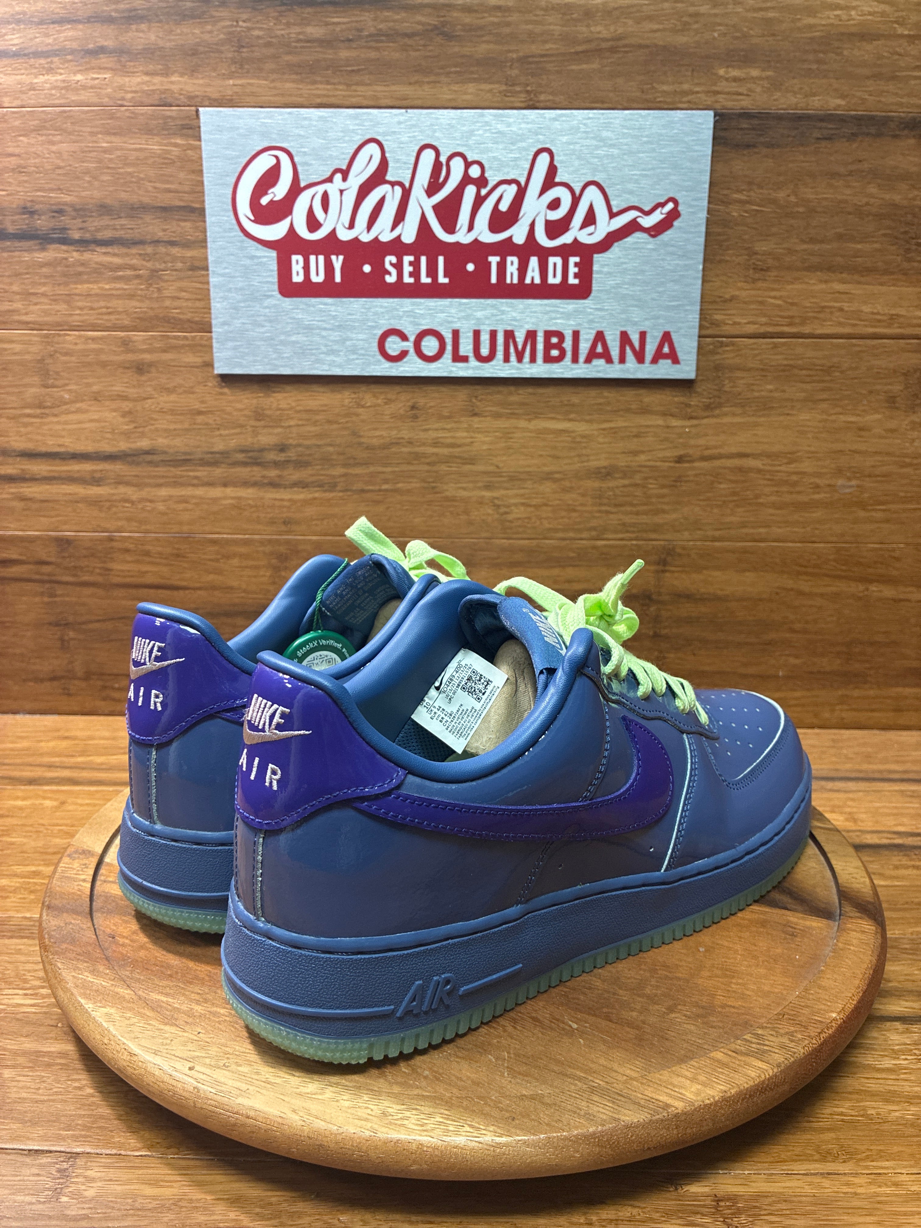 Nike Air Force 1 Low Patent Leather Mystic Navy Grape Ice