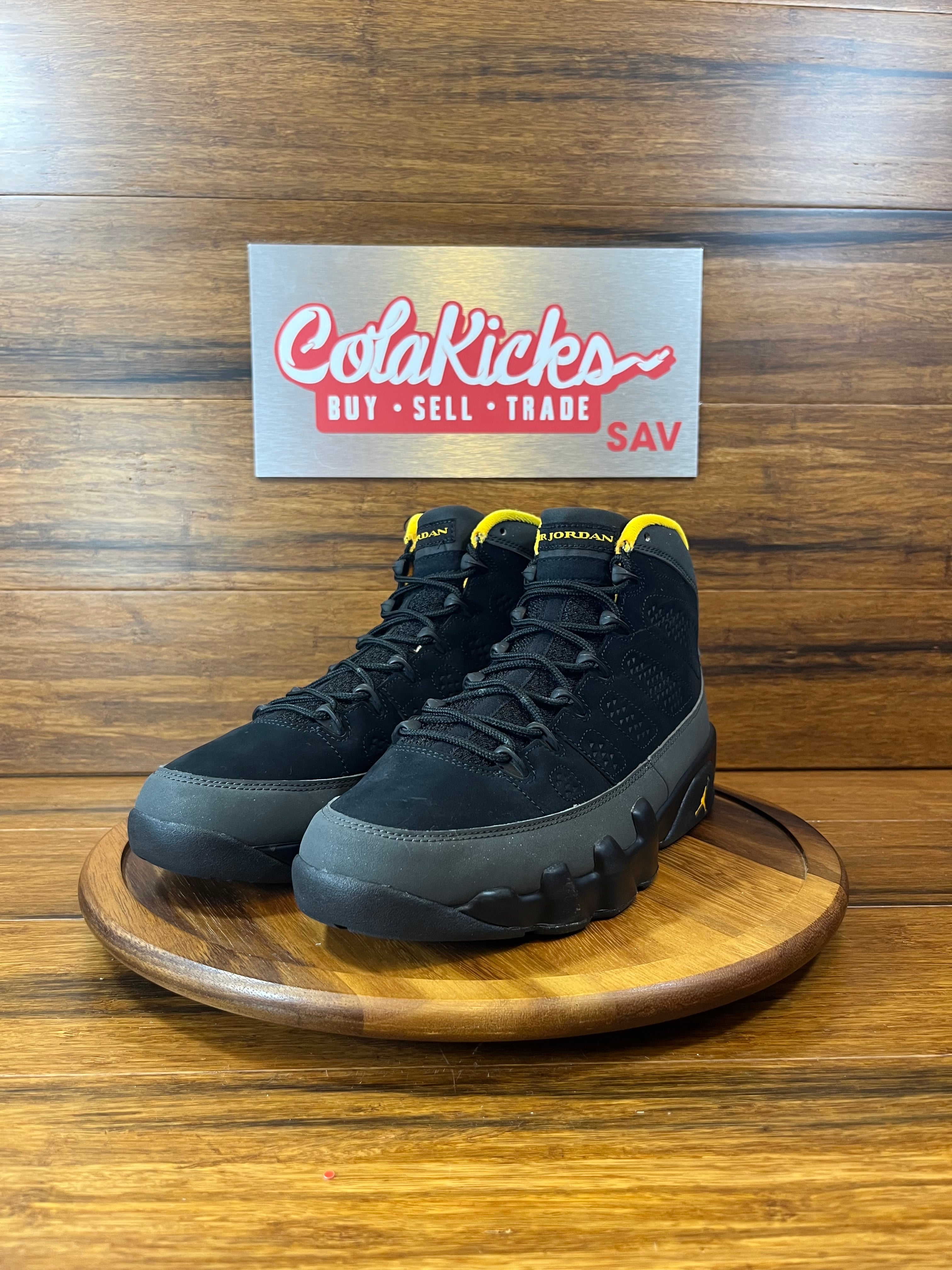 Jordan 9 Retro Dark Charcoal University Gold