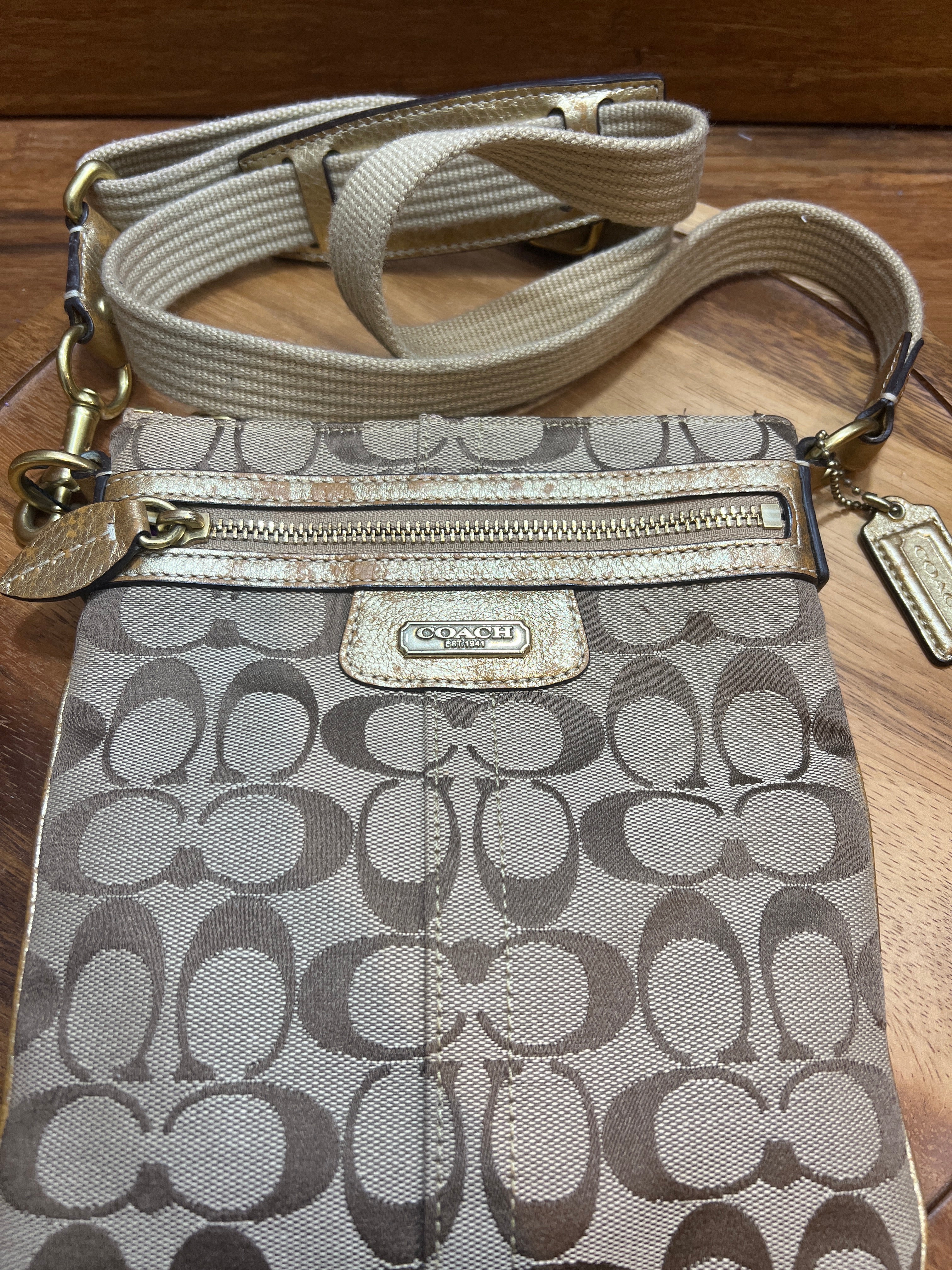 Coach Vintage Canvas Cross Body Brown