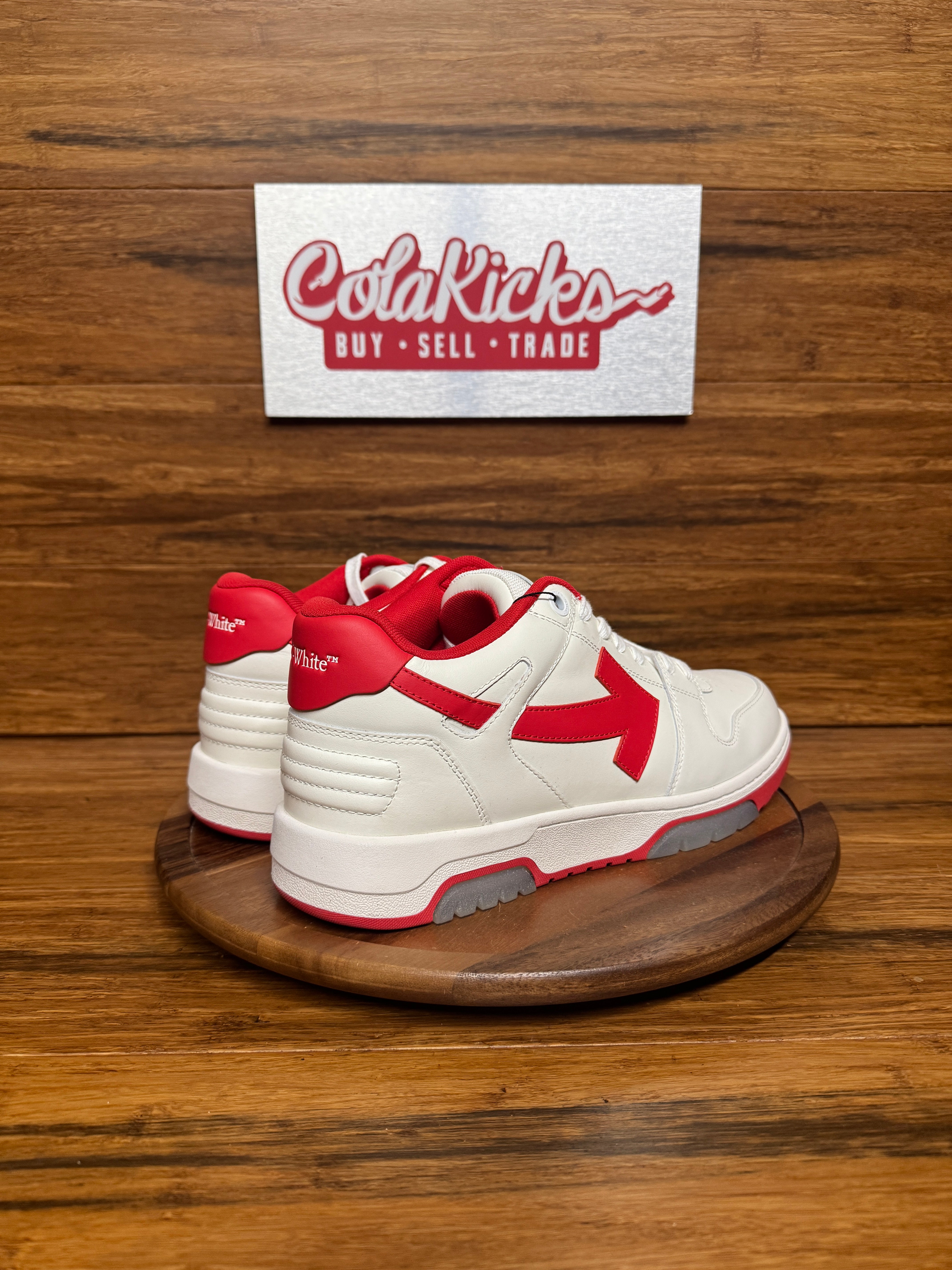 OFF-WHITE Out Of Office "OOO" Low Tops White Red (2024)