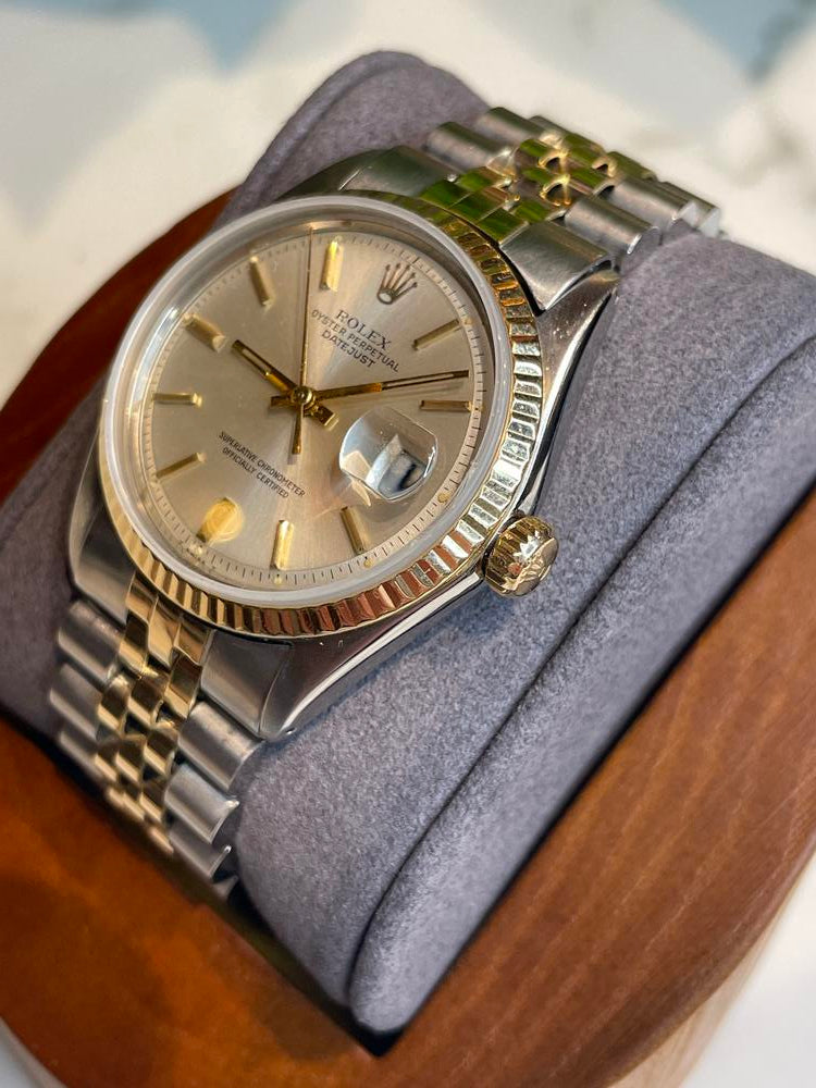 Rolex 36MM Silver Dial With Gold Sticks
