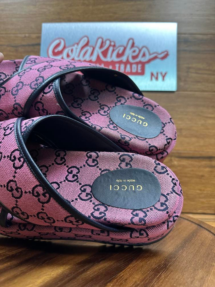 Gucci GG Supreme Pink/Black Platform Sandal (EU-38)