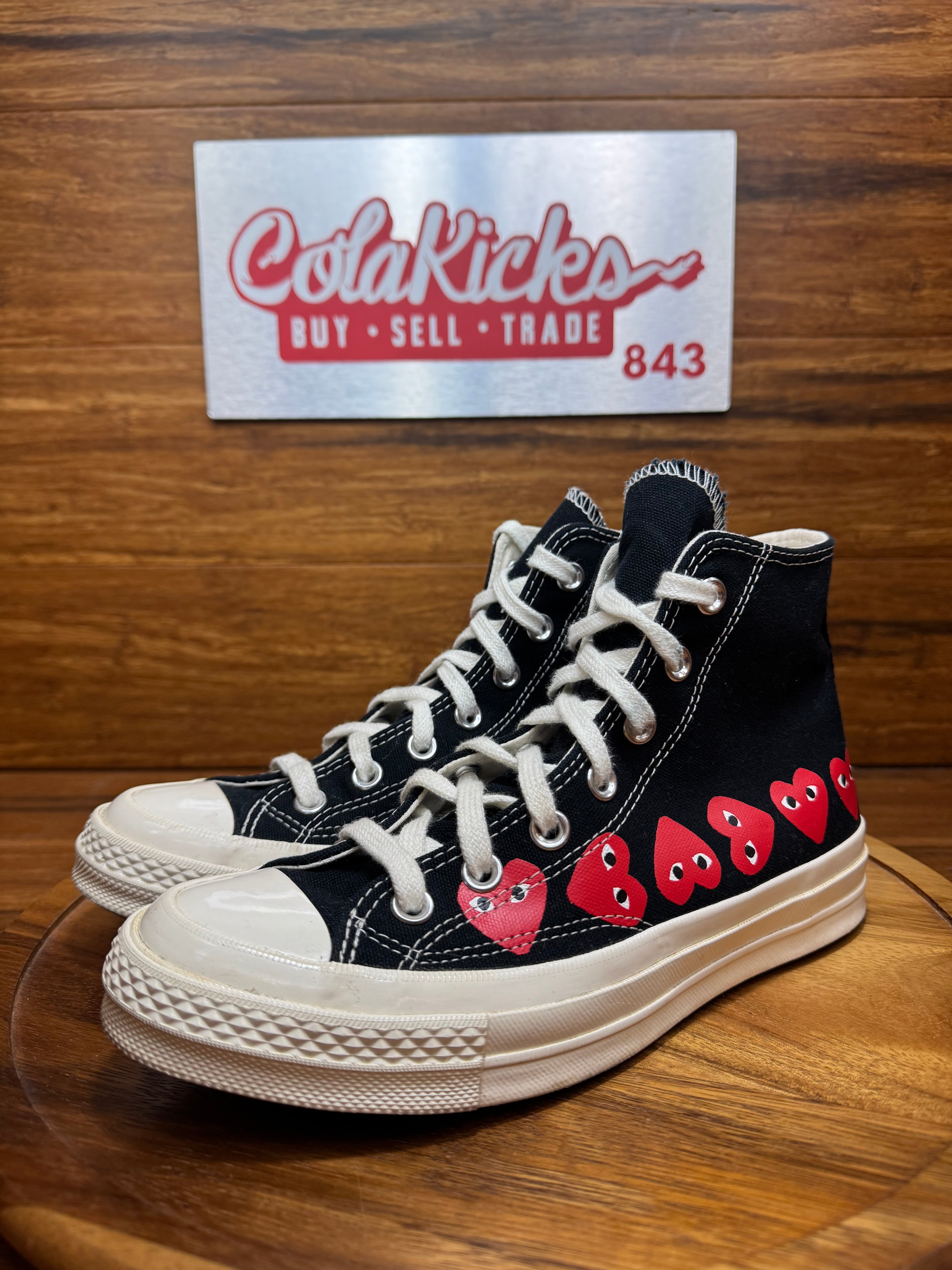 Converse Chuck Taylor All Star 70 Hi Comme des Garcons PLAY Multi-Heart Black