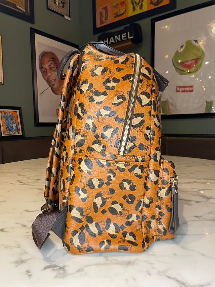 MCM Leopard Print Backpack