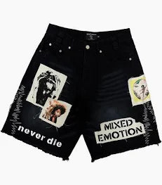 Mixed Emotions Carpenter Jorts Black