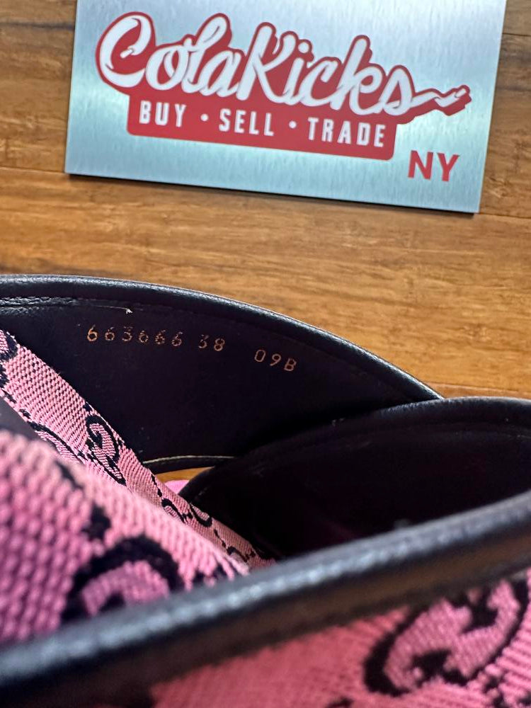 Gucci GG Supreme Pink/Black Platform Sandal (EU-38)