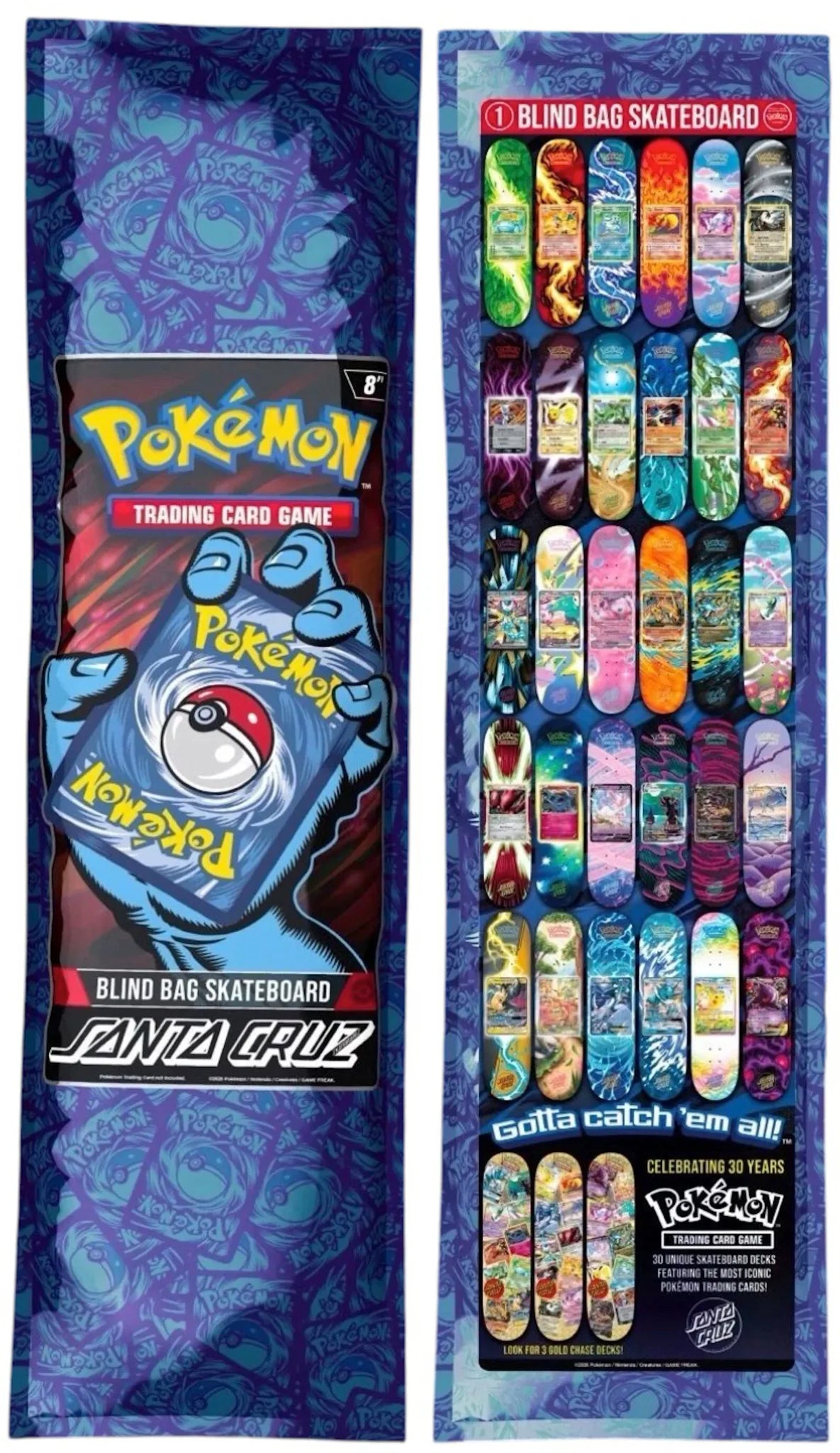Santa Cruz Skateboards X Pokemon 2026 Skateboard Deck Blind Bag
