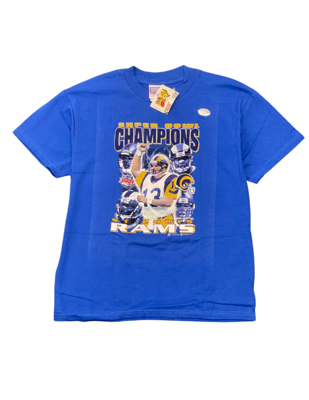 Rams Kurt Warner Pointing Tee Blue (Youth)